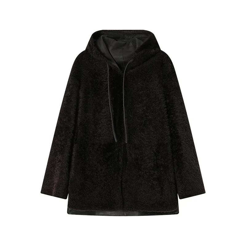 Lacon Shearling Hooded Coat - Image 8