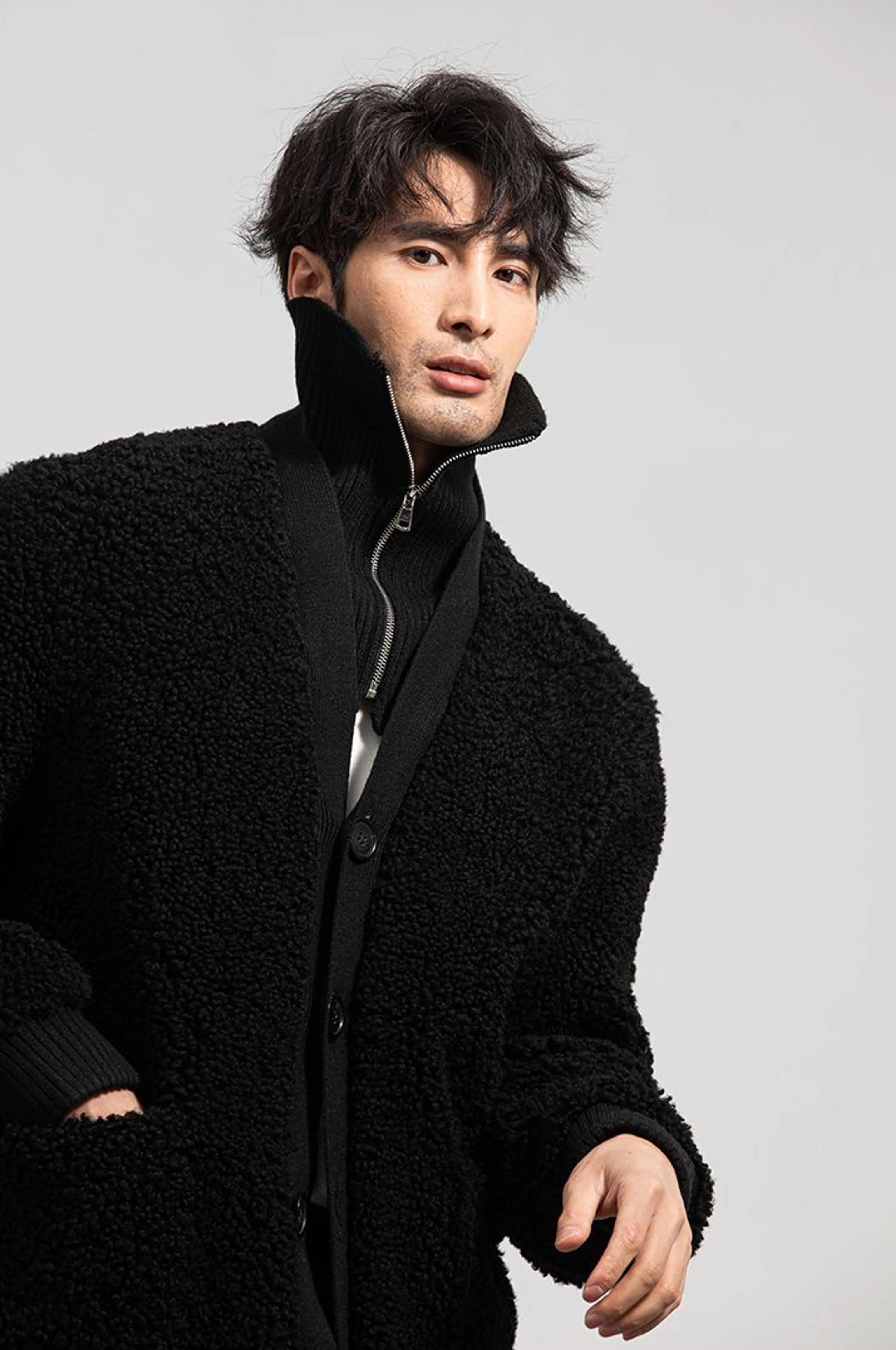 Lamb Shearling Button Jacket - Image 7