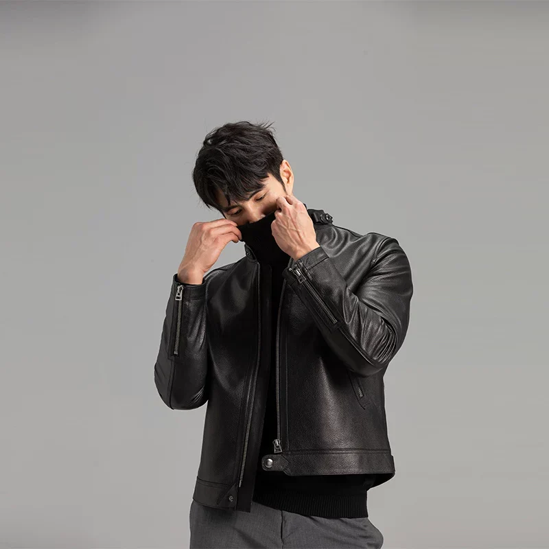 Lambskin Cafe Racer Jacket - Image 3