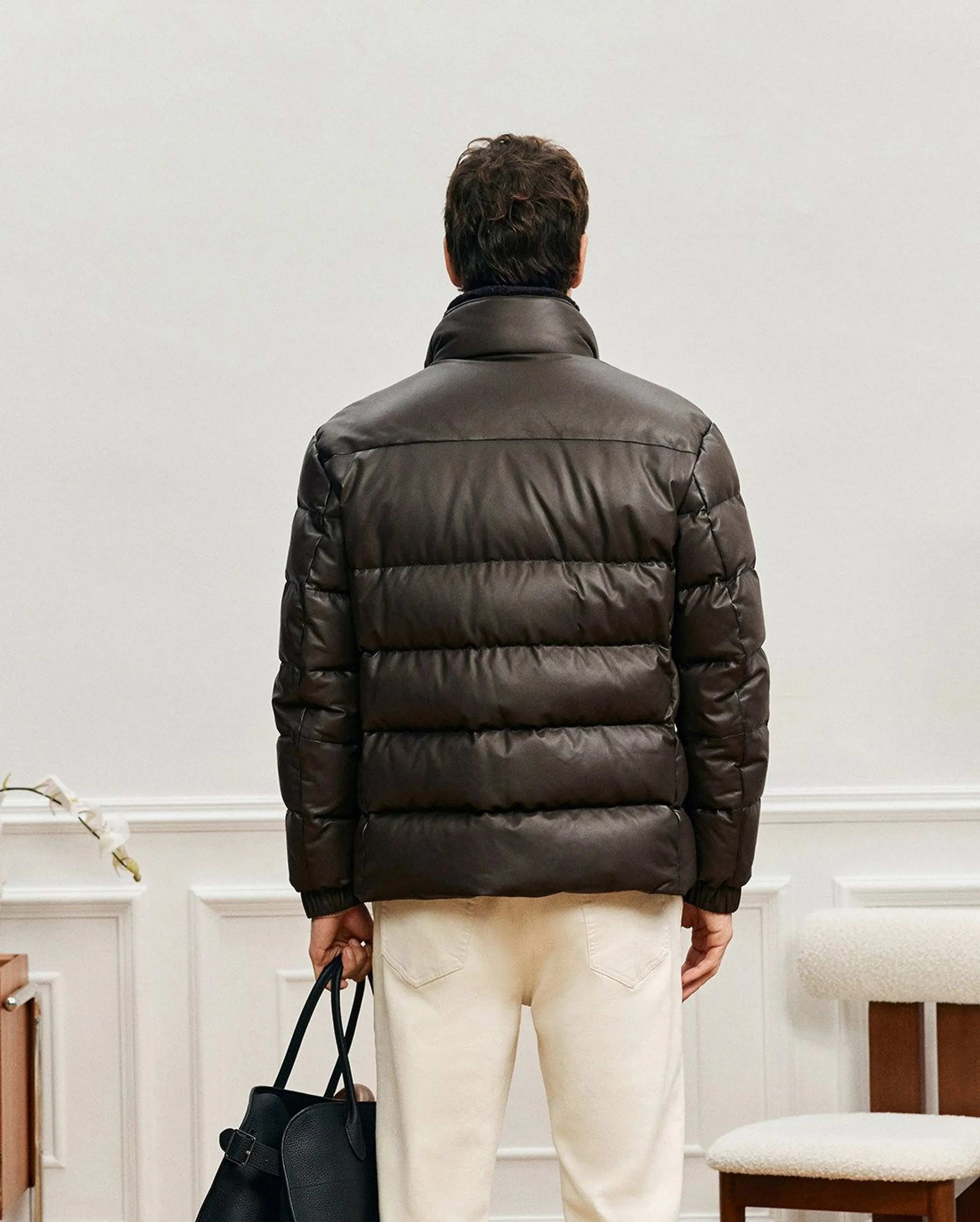 Lambskin Down Puffer Jacket - Image 4