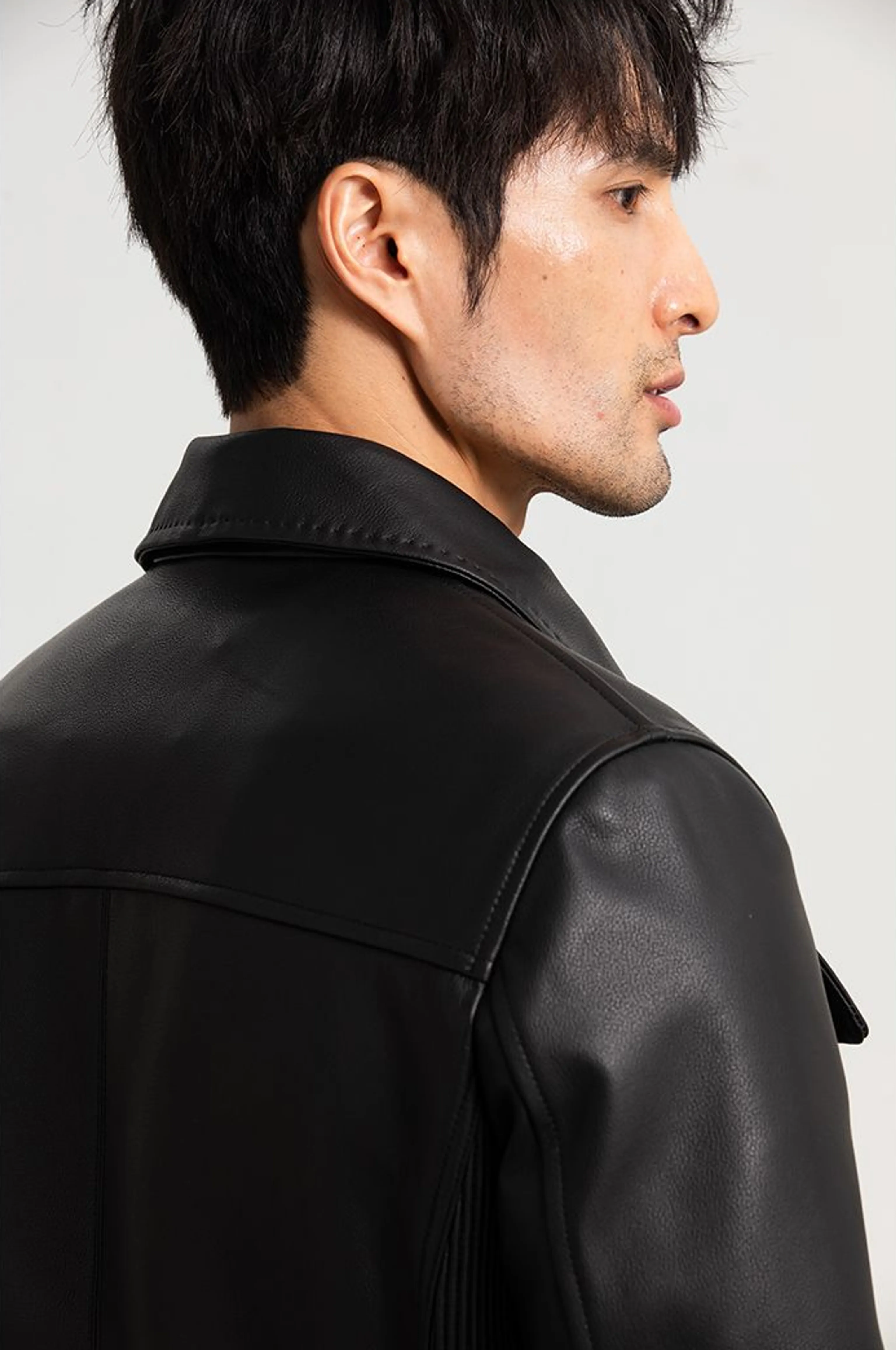 Lambskin Panel Zip Jacket - Image 6