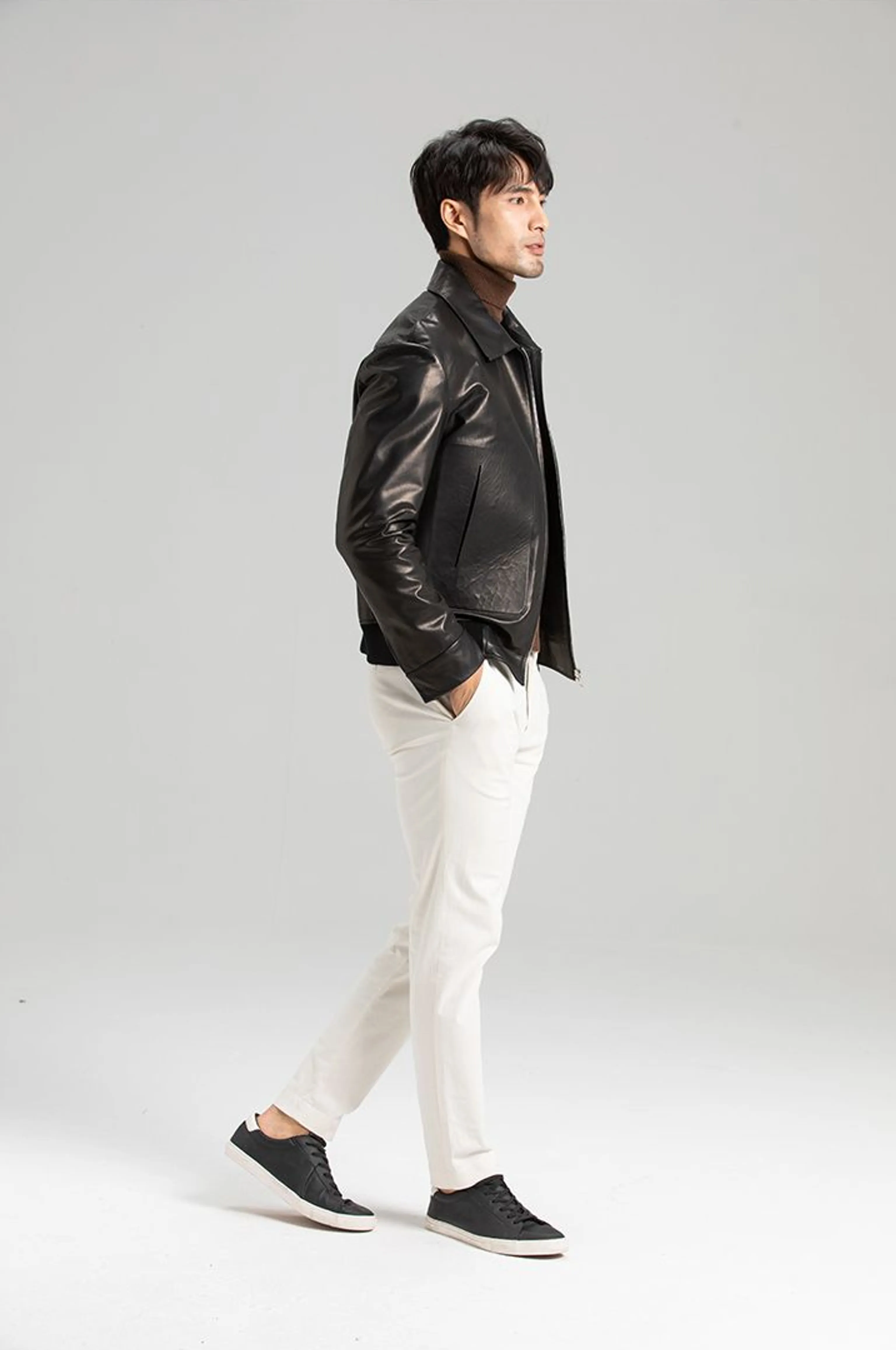 Lambskin Point-Collar Jacket - Image 5