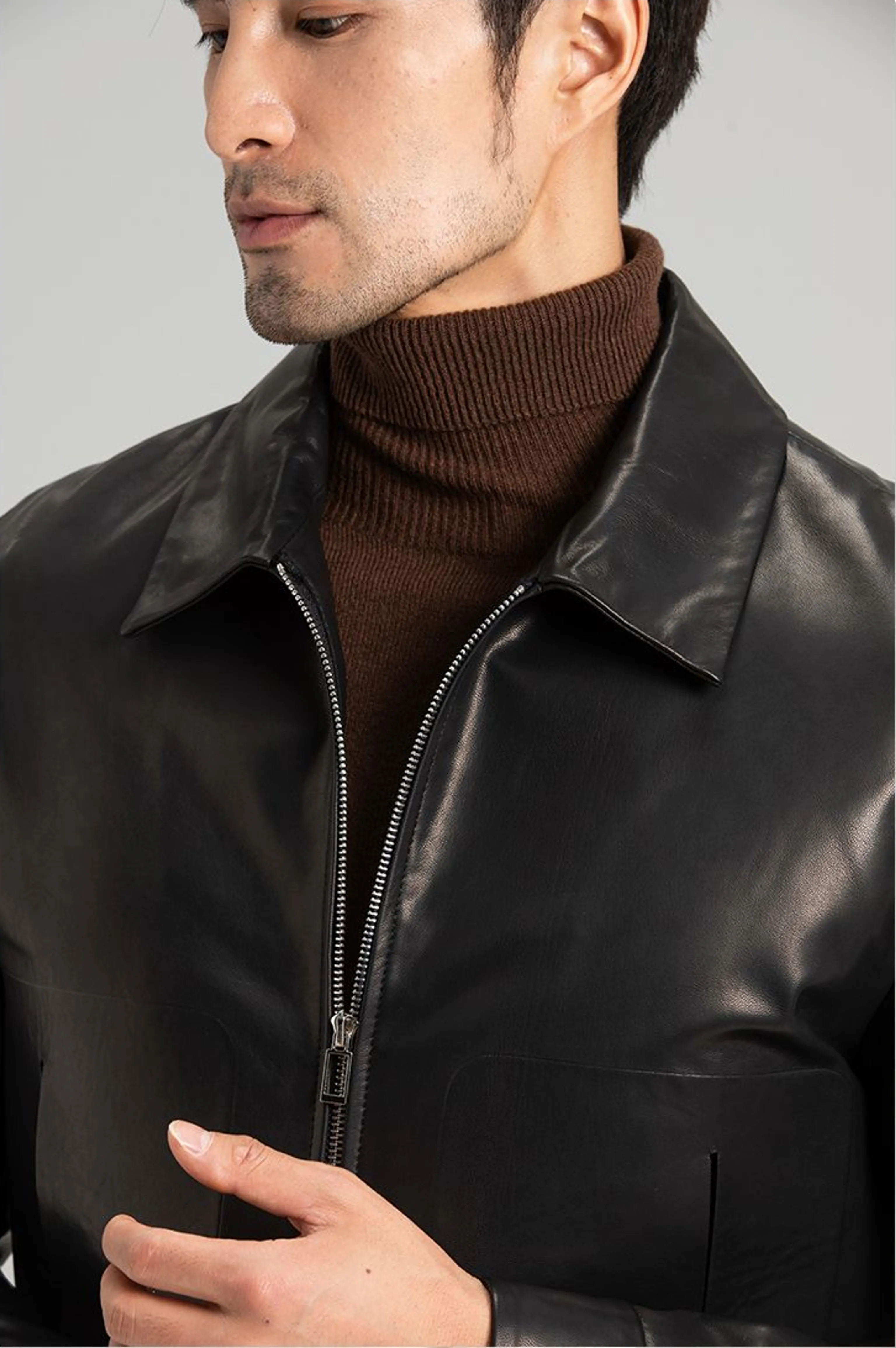Lambskin Point-Collar Jacket - Image 6