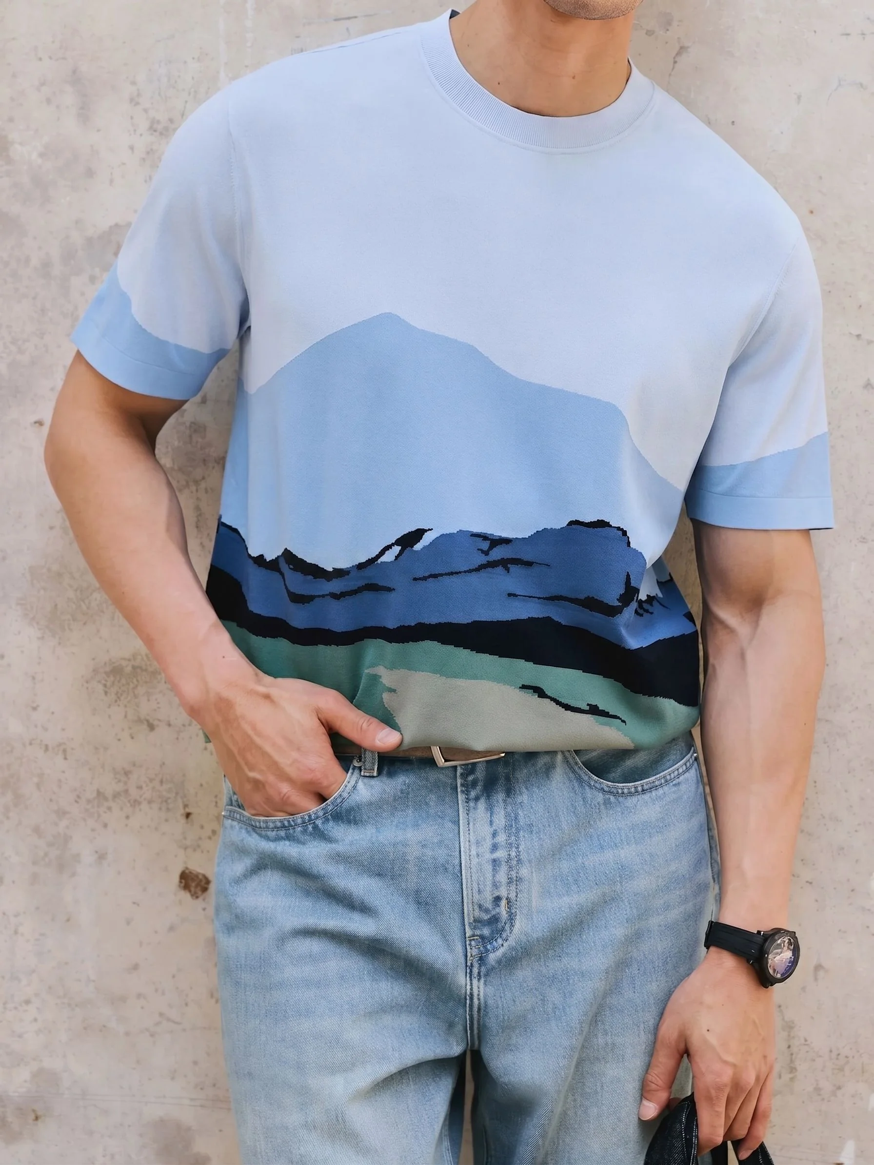 Landscape Knit Tee - Image 2