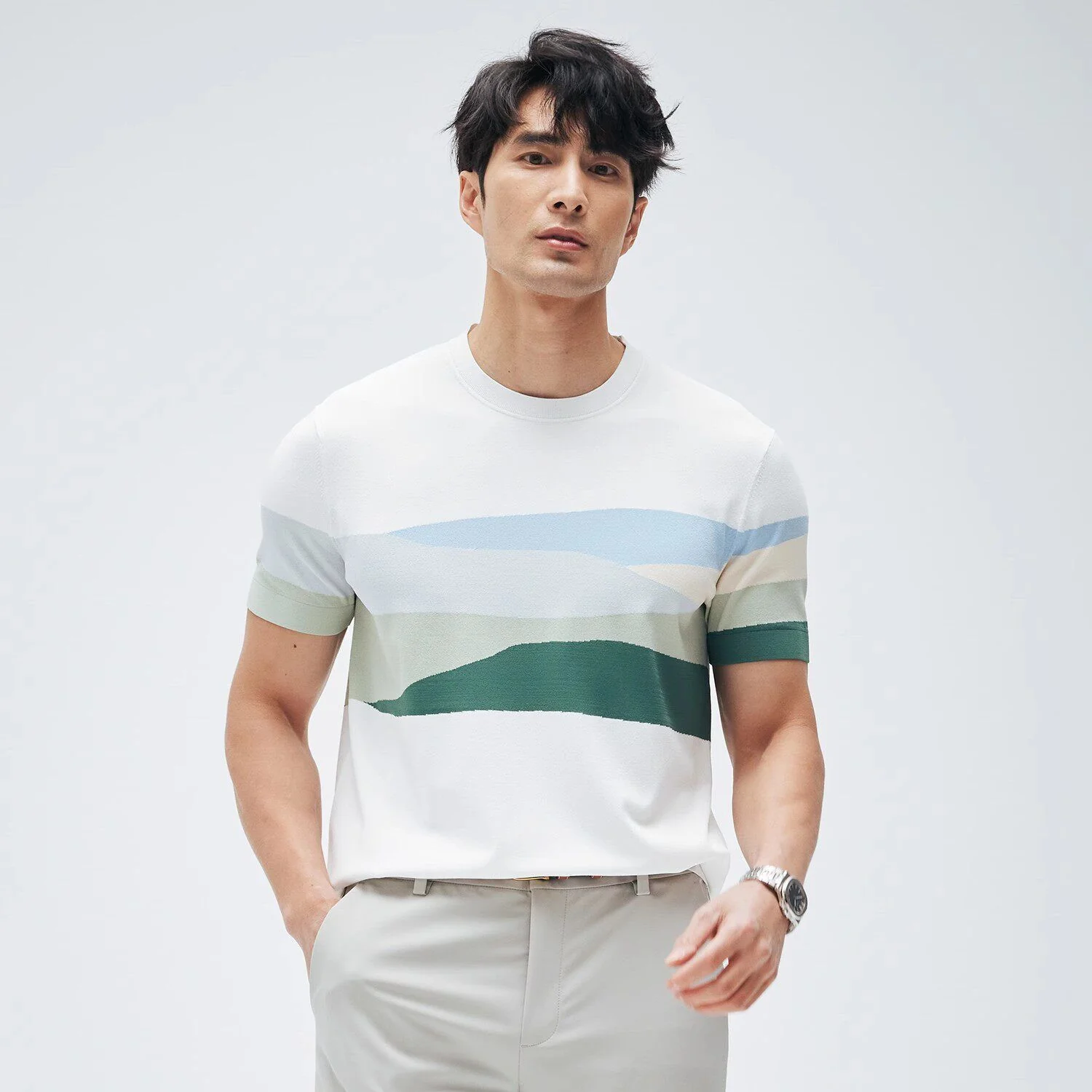 Landscape Stripe Tee - Image 6
