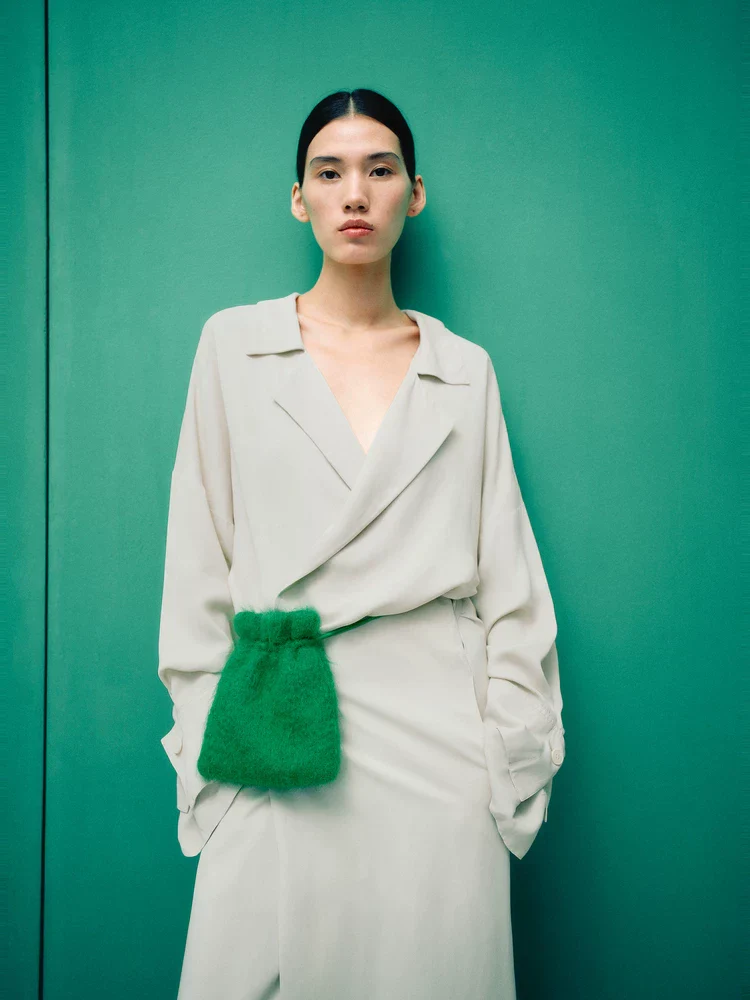 Lapel Wrap Maxi Dress - Image 3