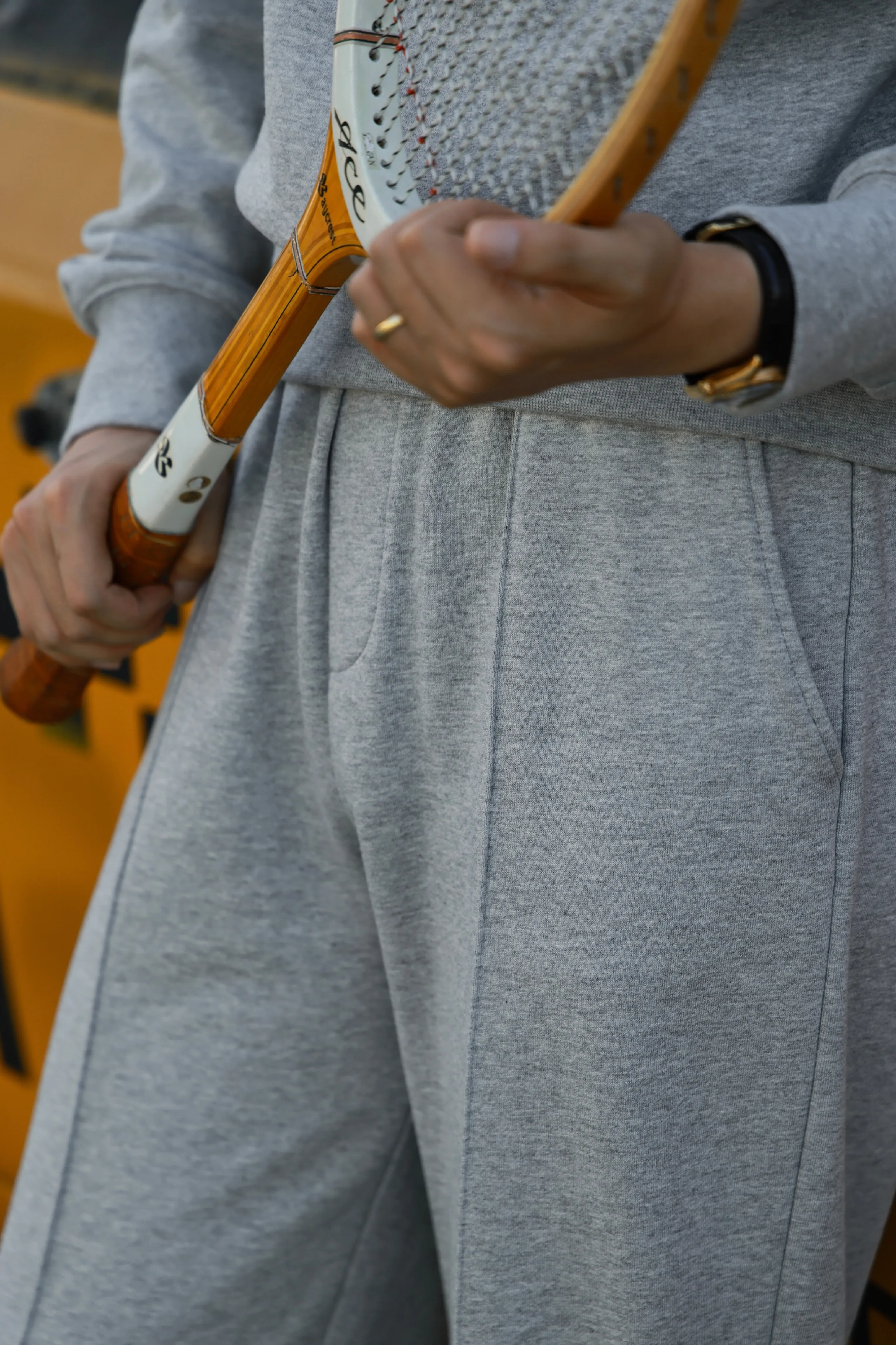 Lava Grey Cotton Polo Sweat Set - Image 10