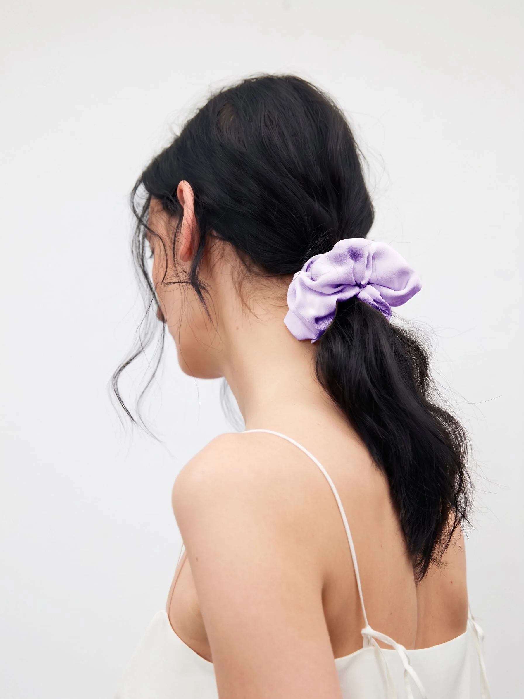 Lavender Silk Scrunchie