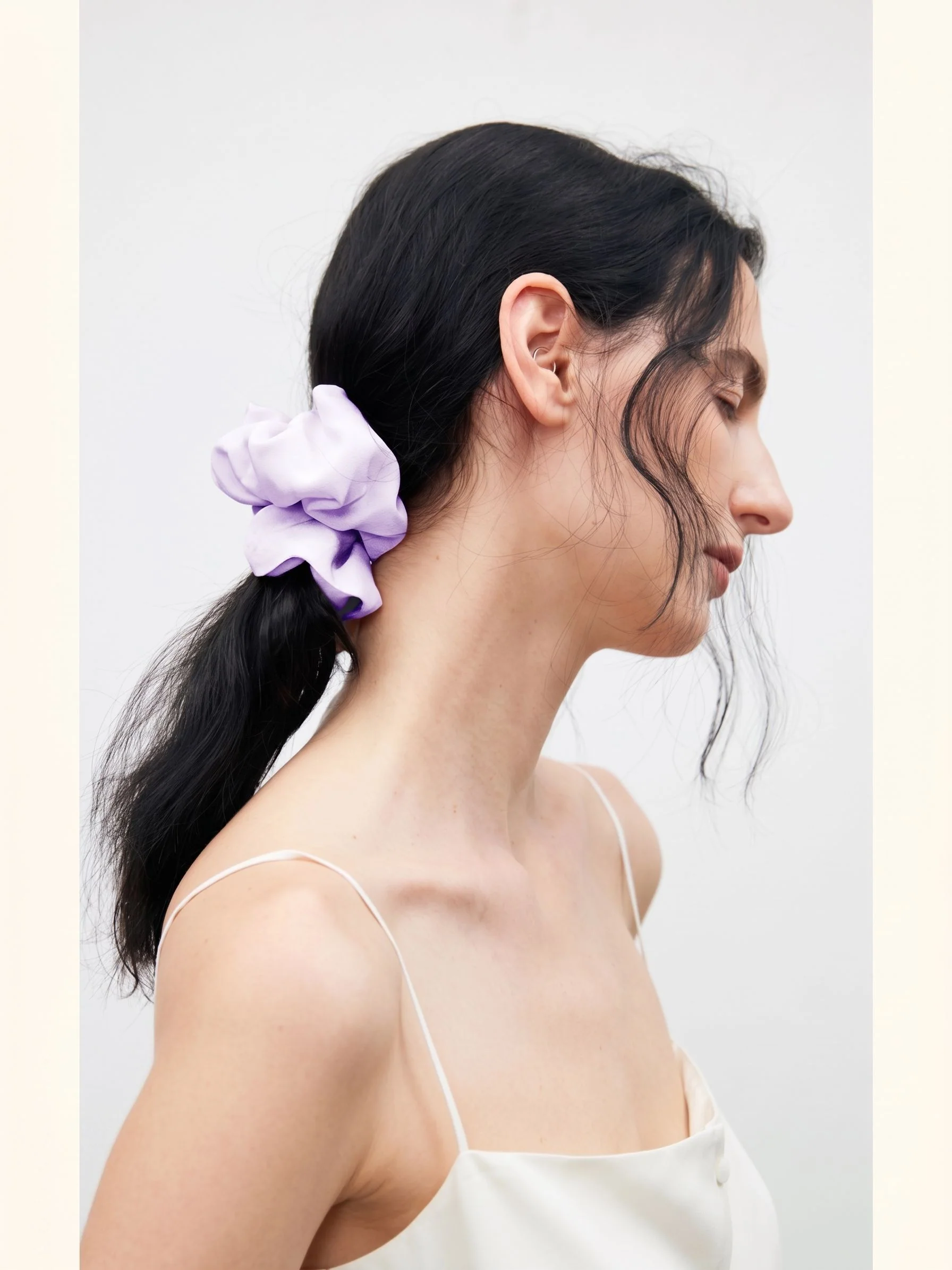 Lavender Silk Scrunchie - Image 2