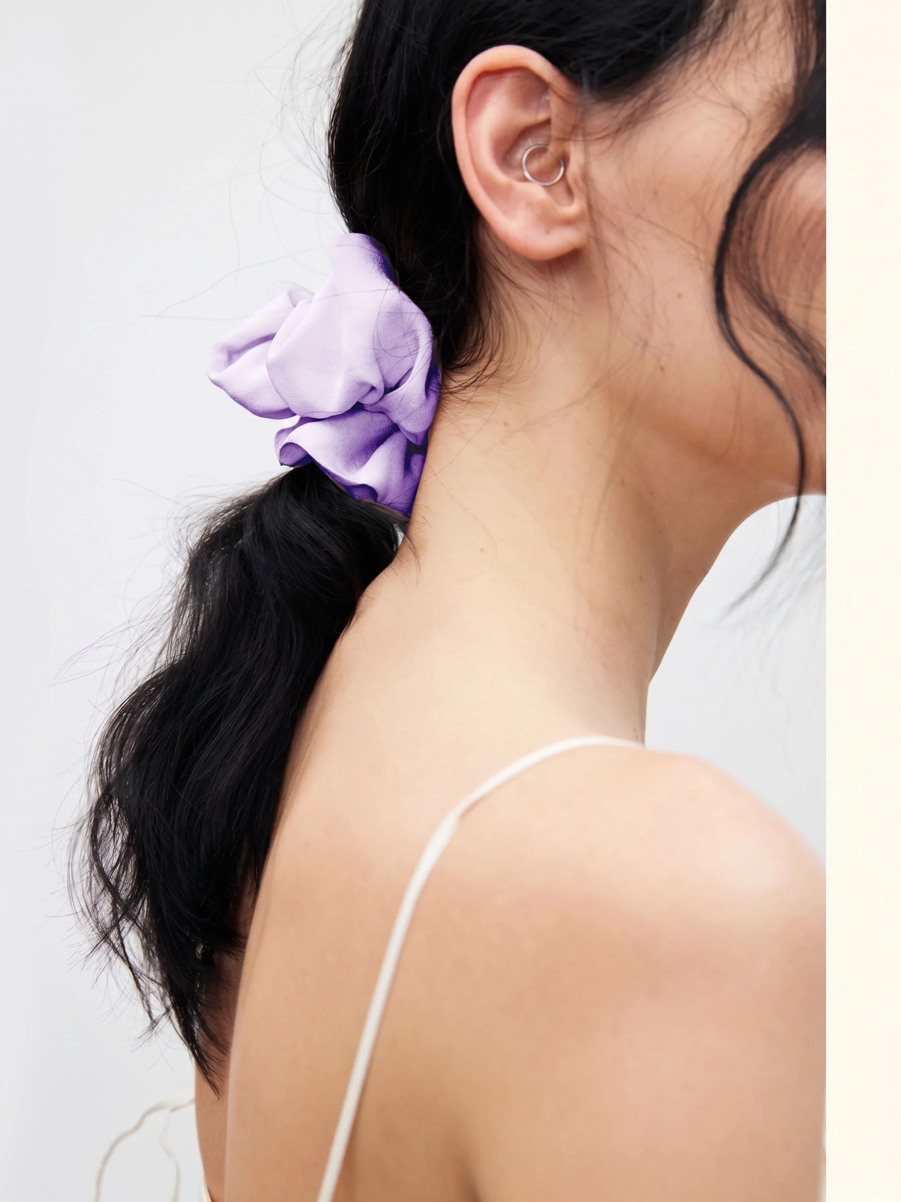 Lavender Silk Scrunchie - Image 4
