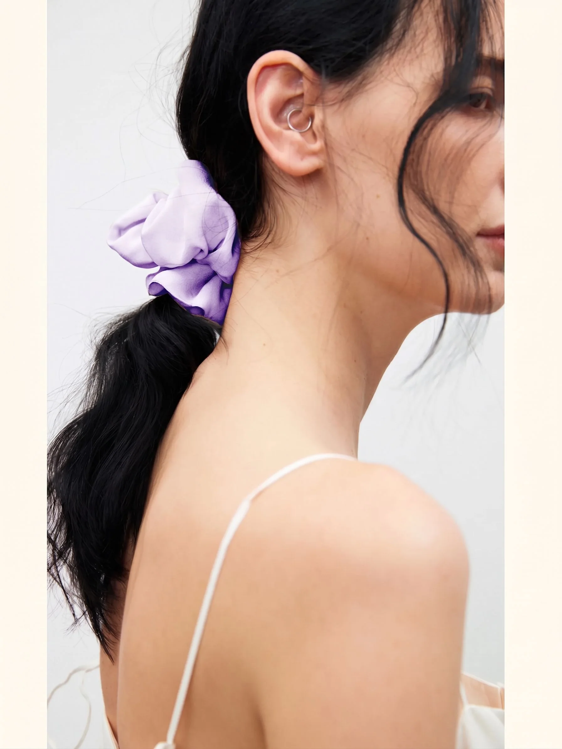 Lavender Silk Scrunchie - Image 5