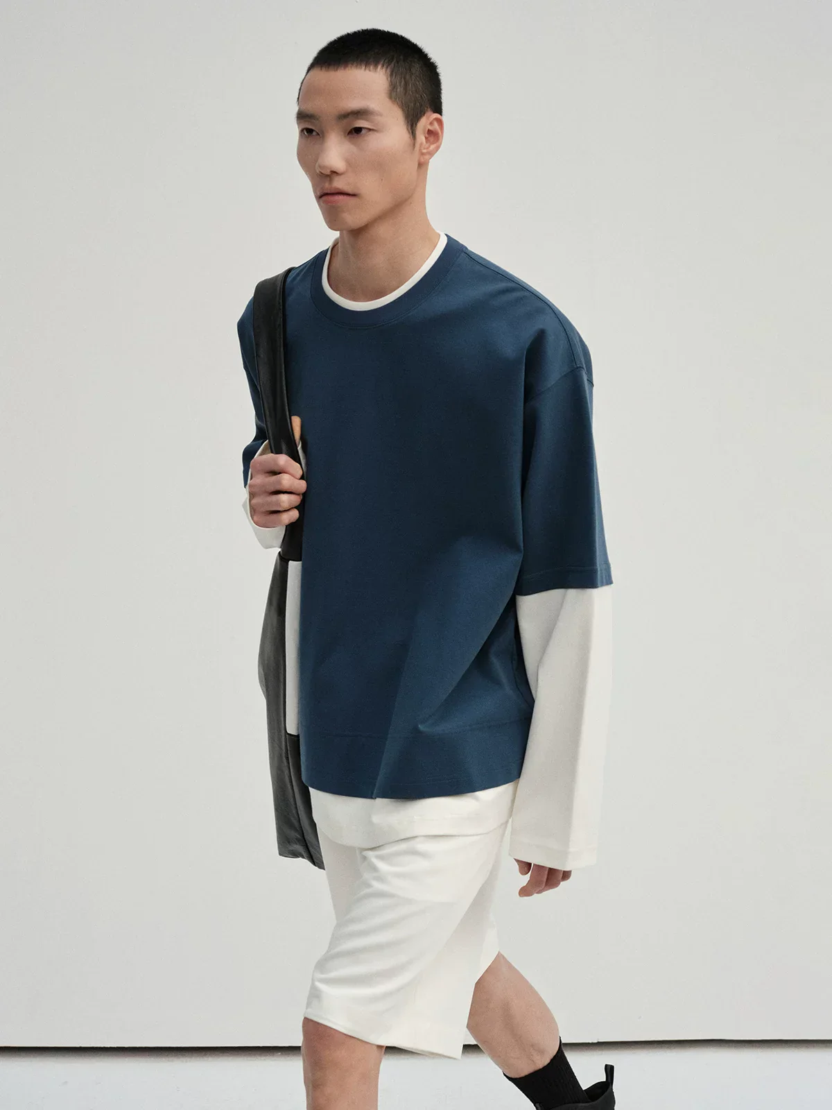 Layered Color-Block Long Sleeve Tee - Image 5