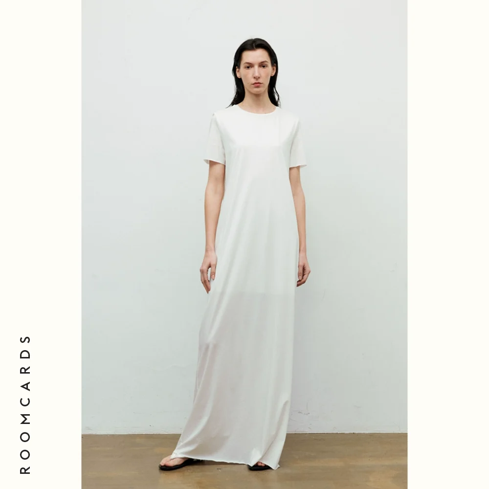Layered Cotton Knit Midi Dress - Image 6