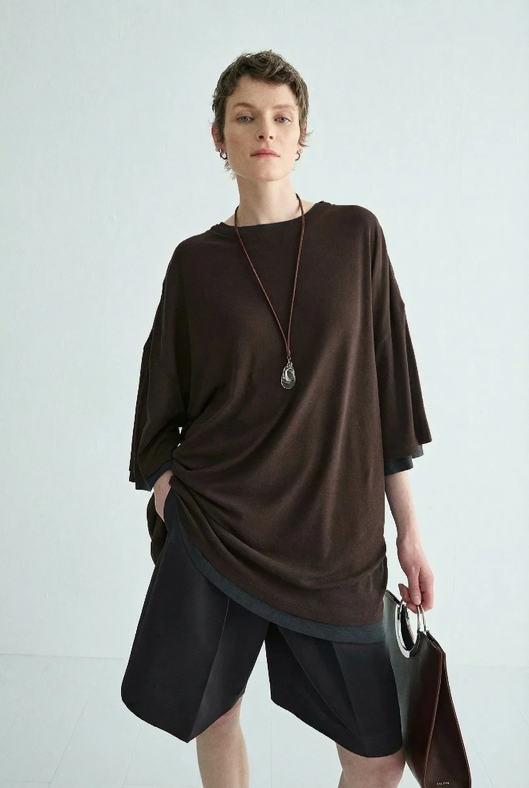 Layered High-Twist Cotton Tee - Image 2