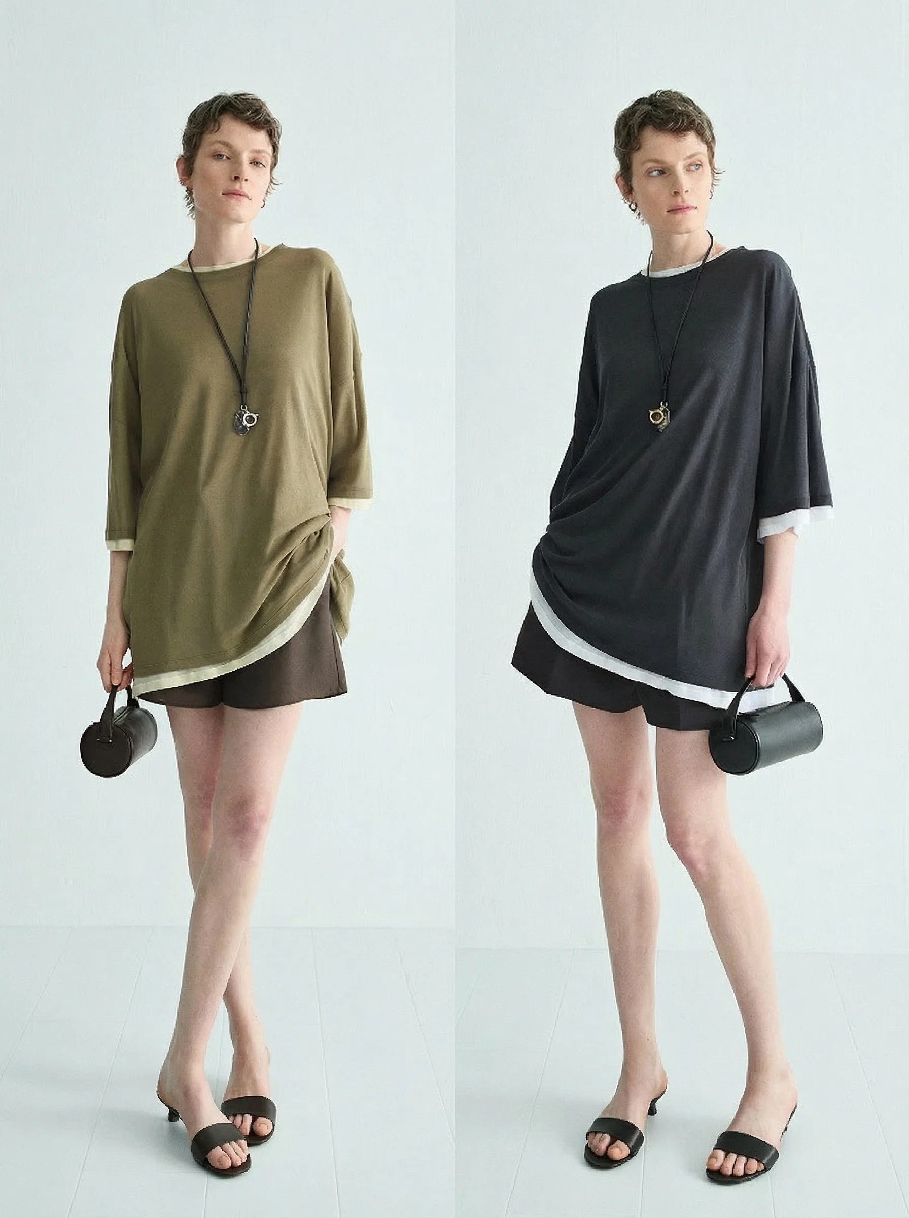 Layered High-Twist Cotton Tee - Image 4