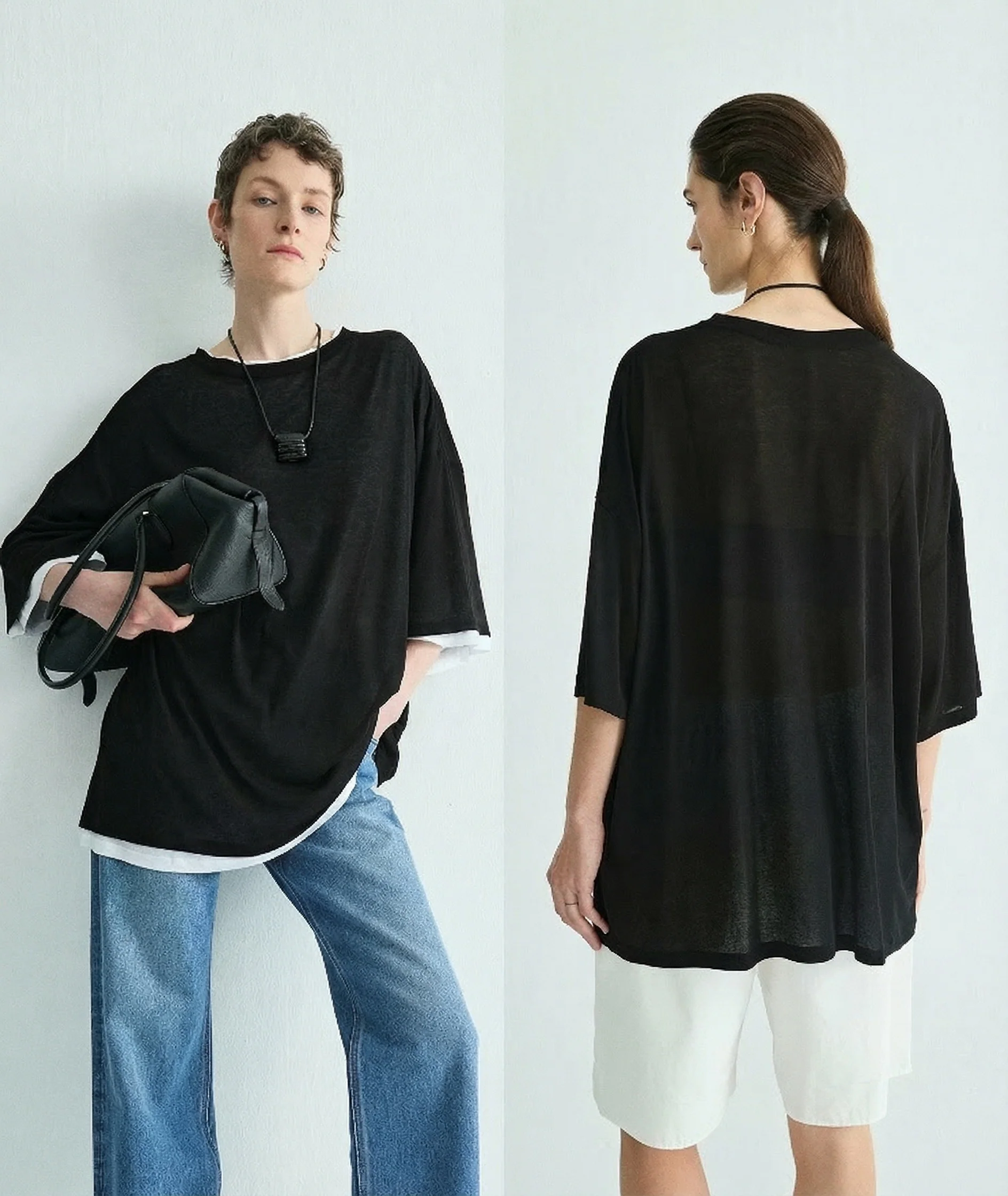 Layered High-Twist Cotton Tee - Image 5