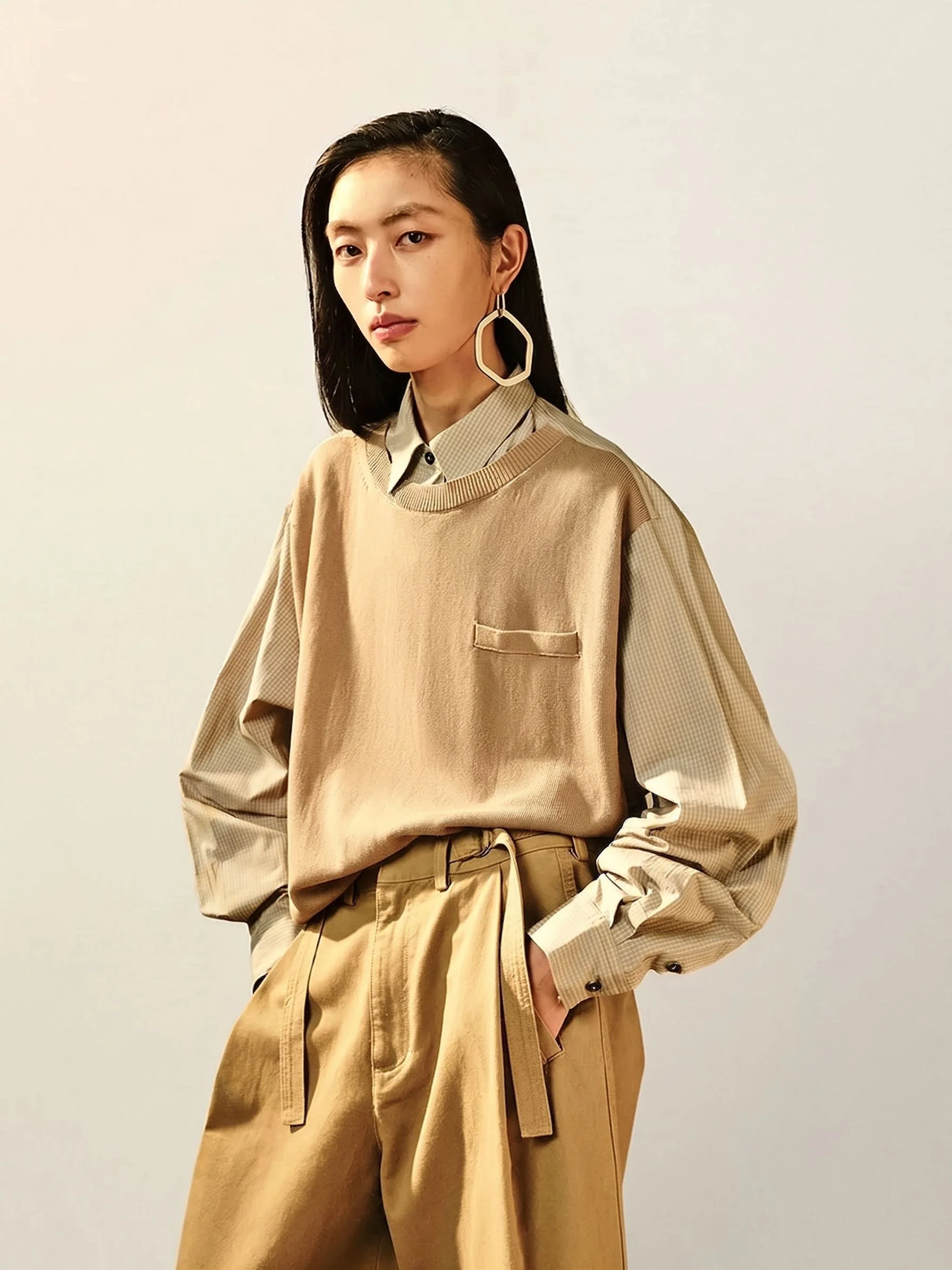 Layered Knit Shirt