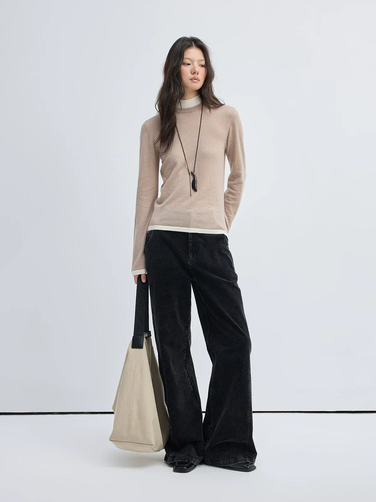 Layered Mockneck Sweater