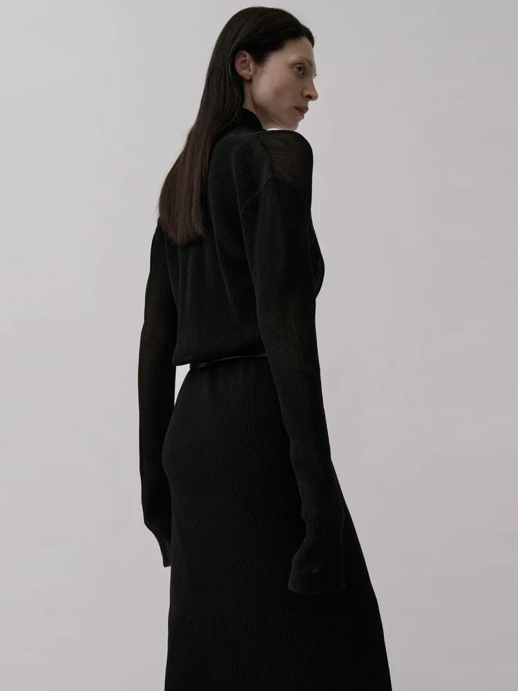 Layered Rib Midi Dress - Image 2