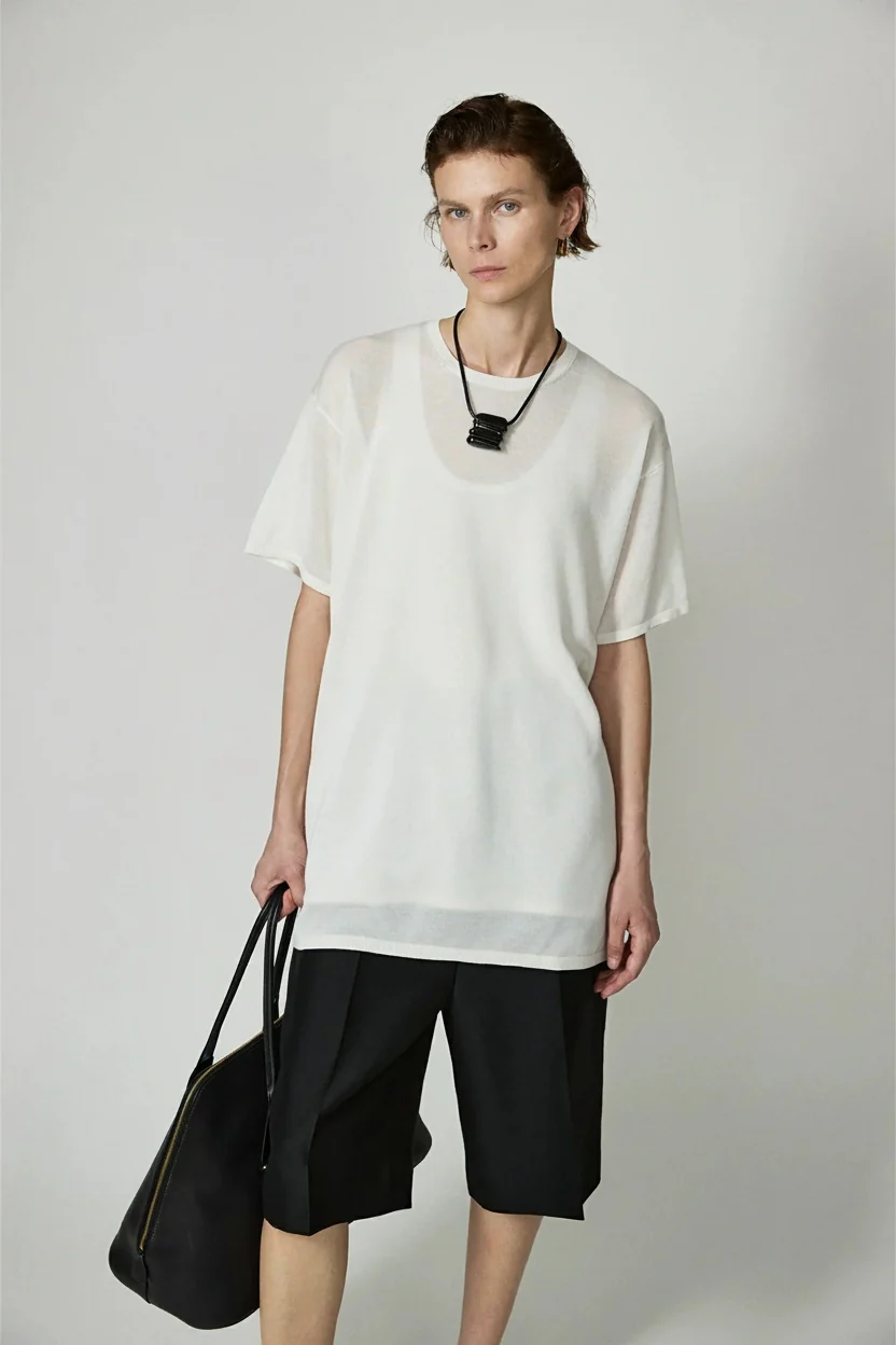 Layered Tencel-Cashmere Tank & Tee