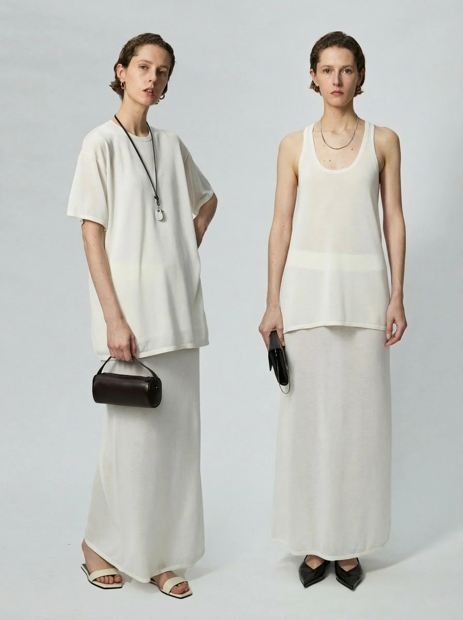 Layered Tencel-Cashmere Tank & Tee - Image 5