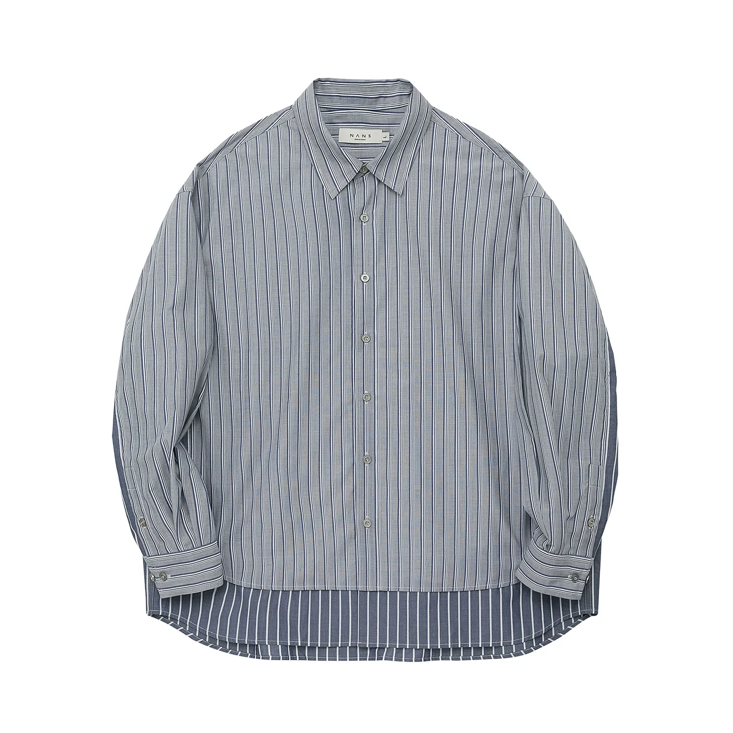Layered Two-Tone Stripe Shirt - Image 7