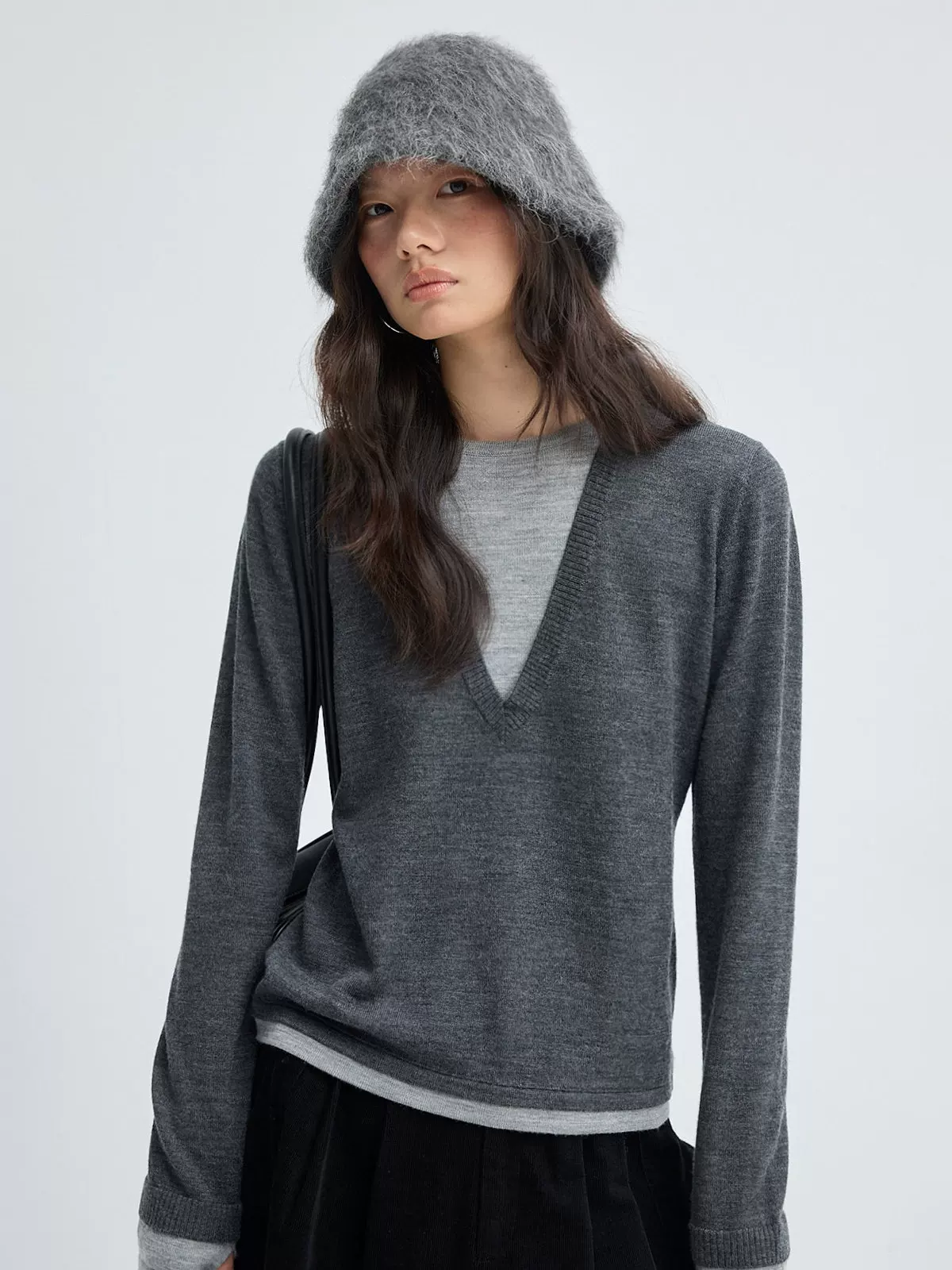 Layered V-Neck Sweater