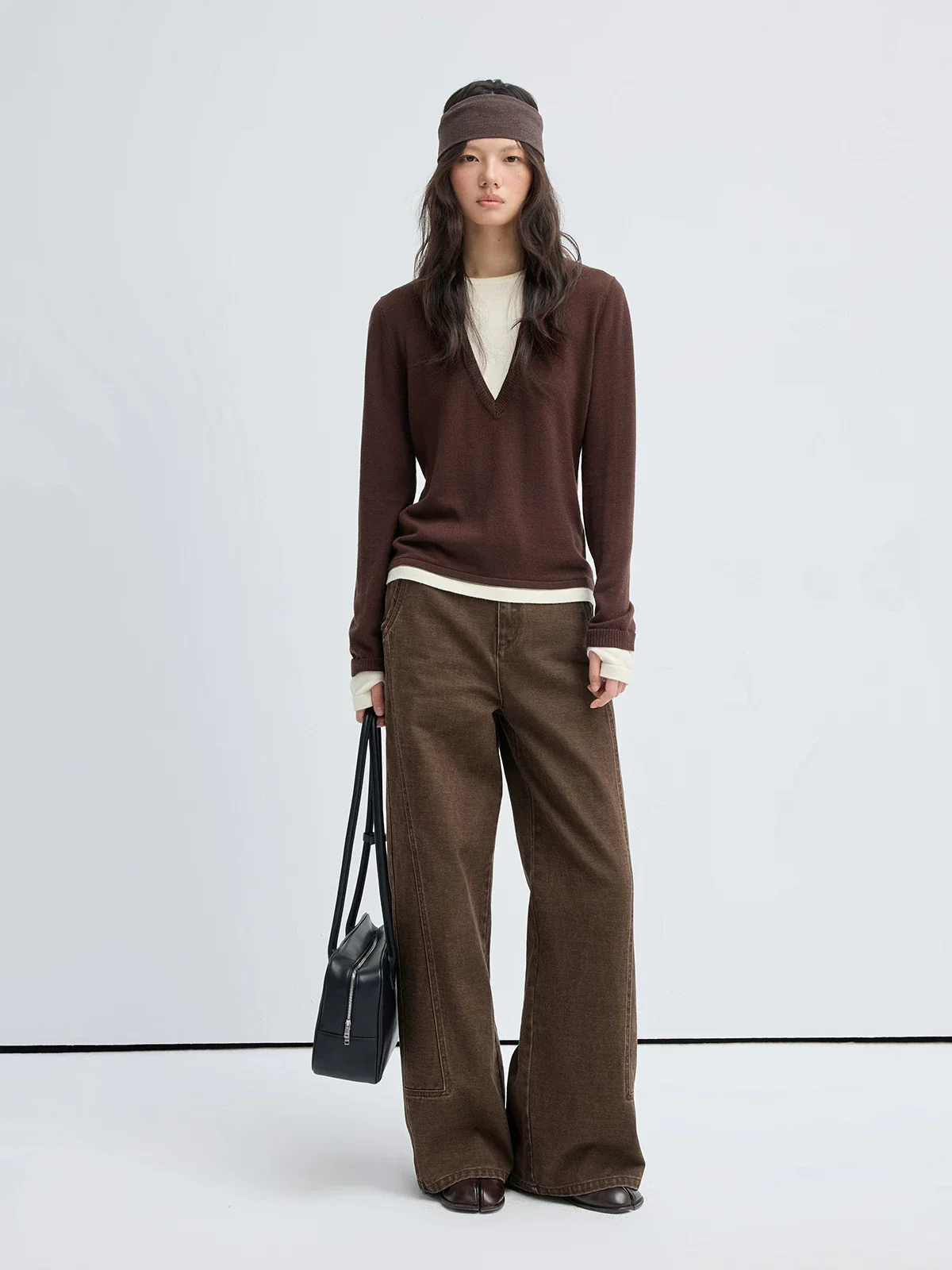Layered V-Neck Sweater - Image 2