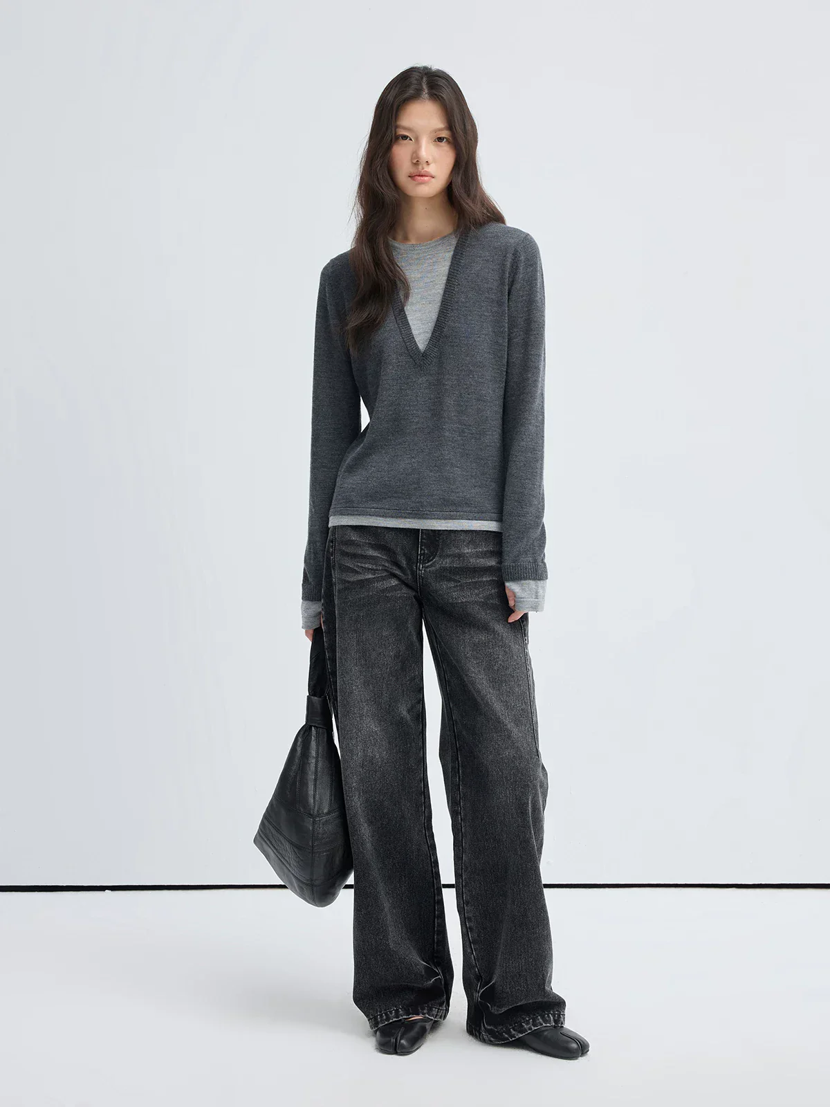 Layered V-Neck Sweater - Image 4