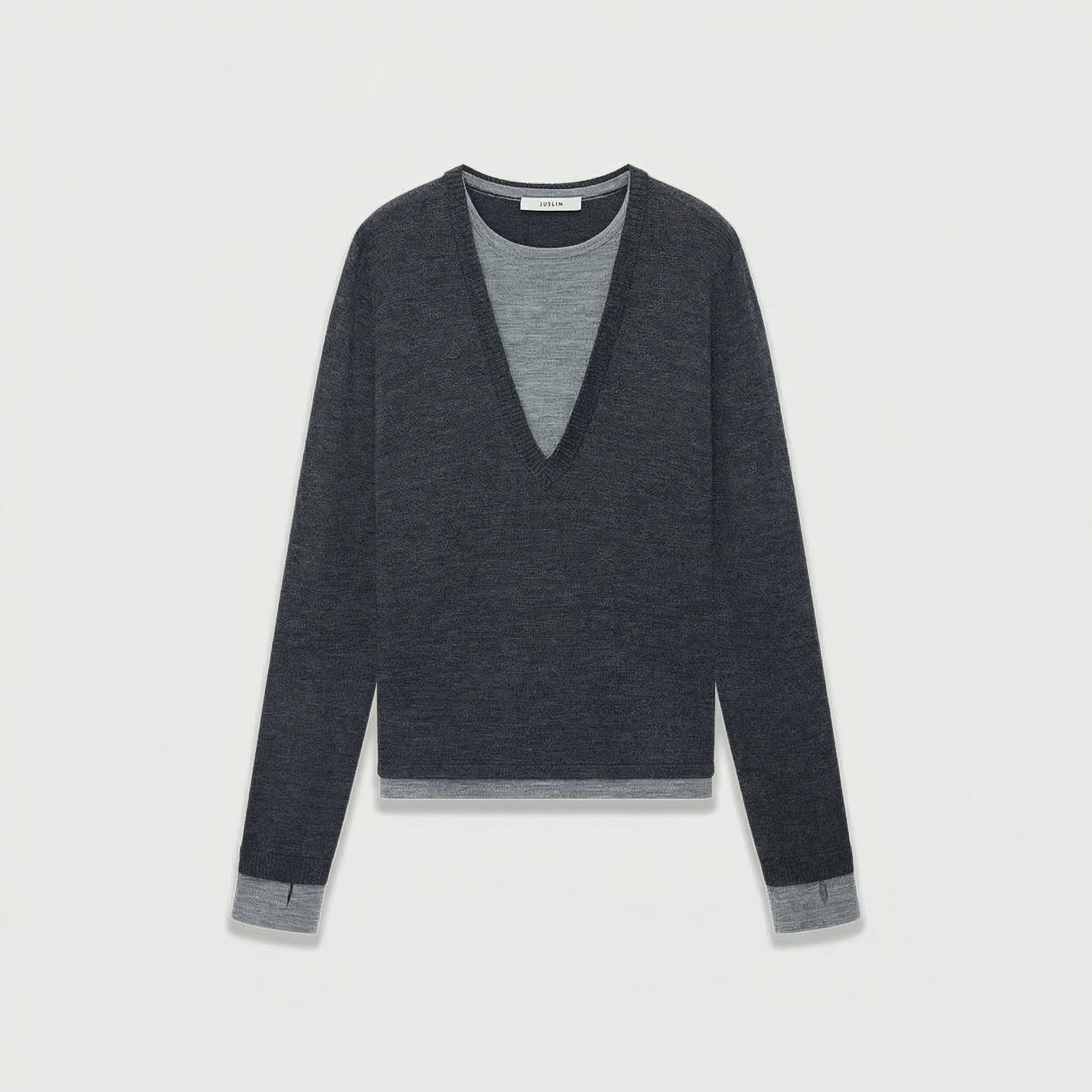 Layered V-Neck Sweater - Image 6