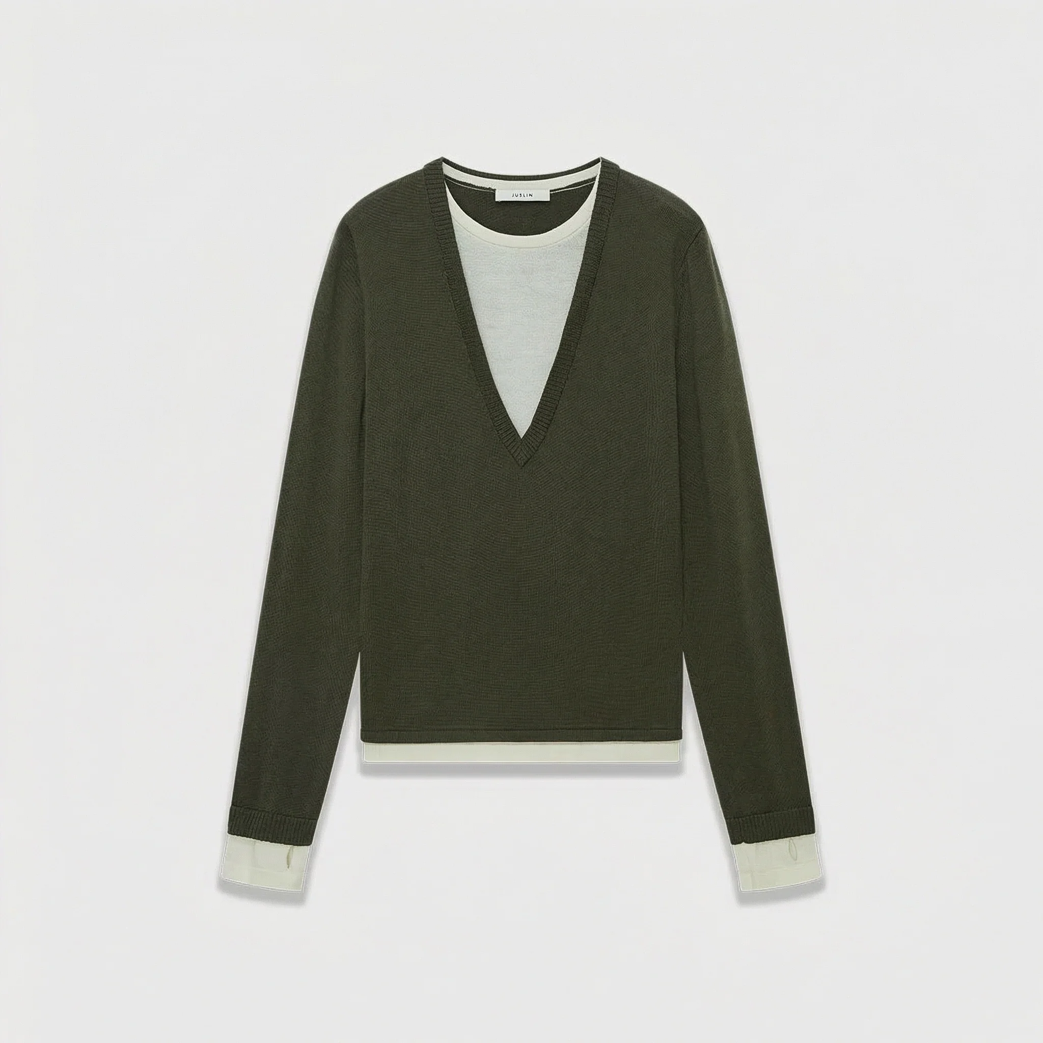 Layered V-Neck Sweater - Image 7