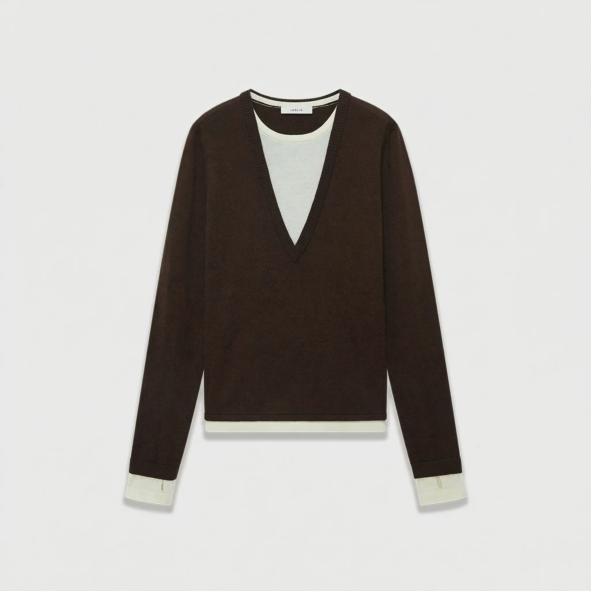 Layered V-Neck Sweater - Image 8