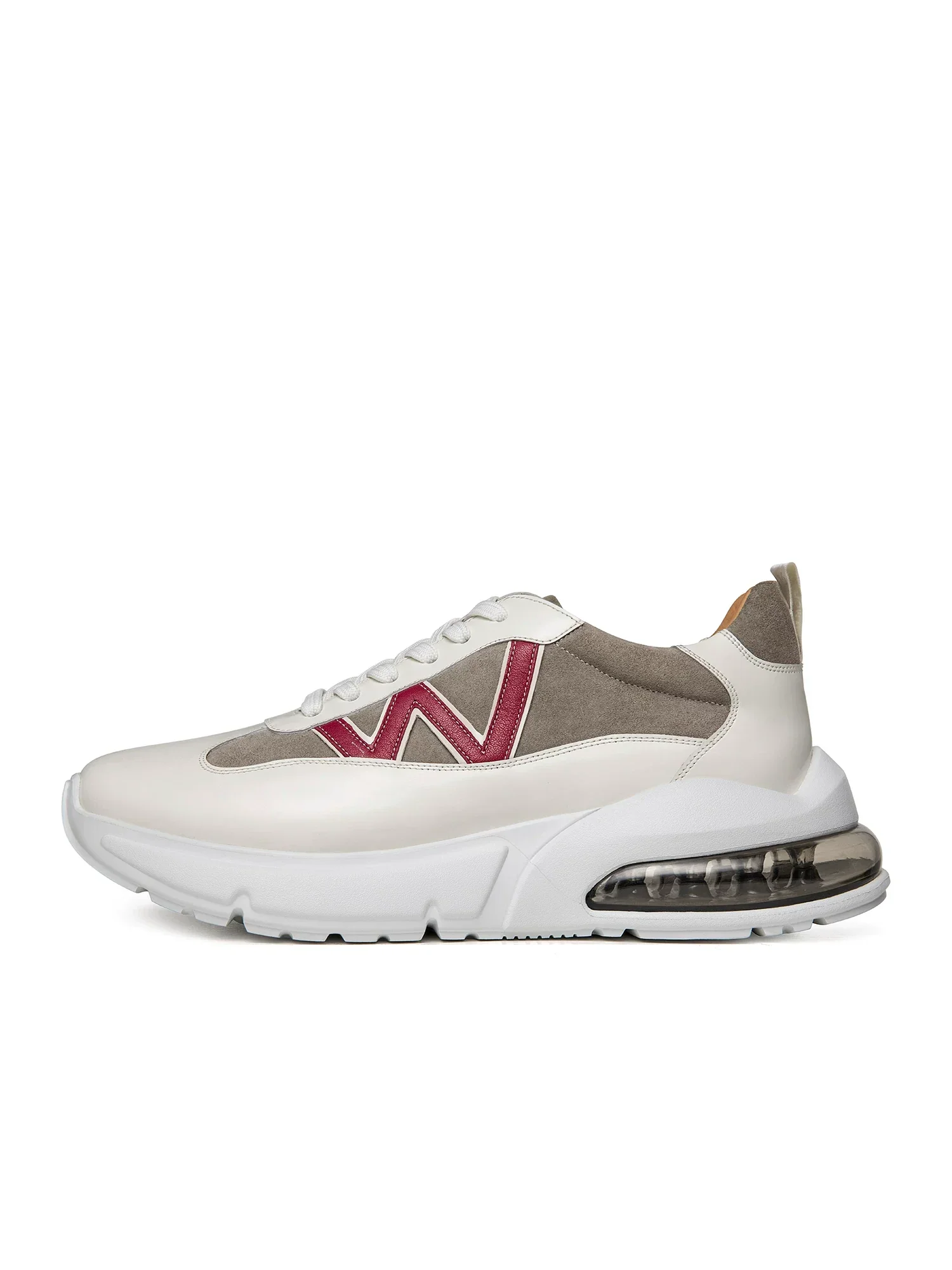 Leather Air-Cushion Chunky Sneaker