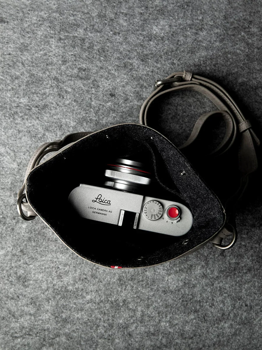 Leather Camera Crossbody Bag - Image 3