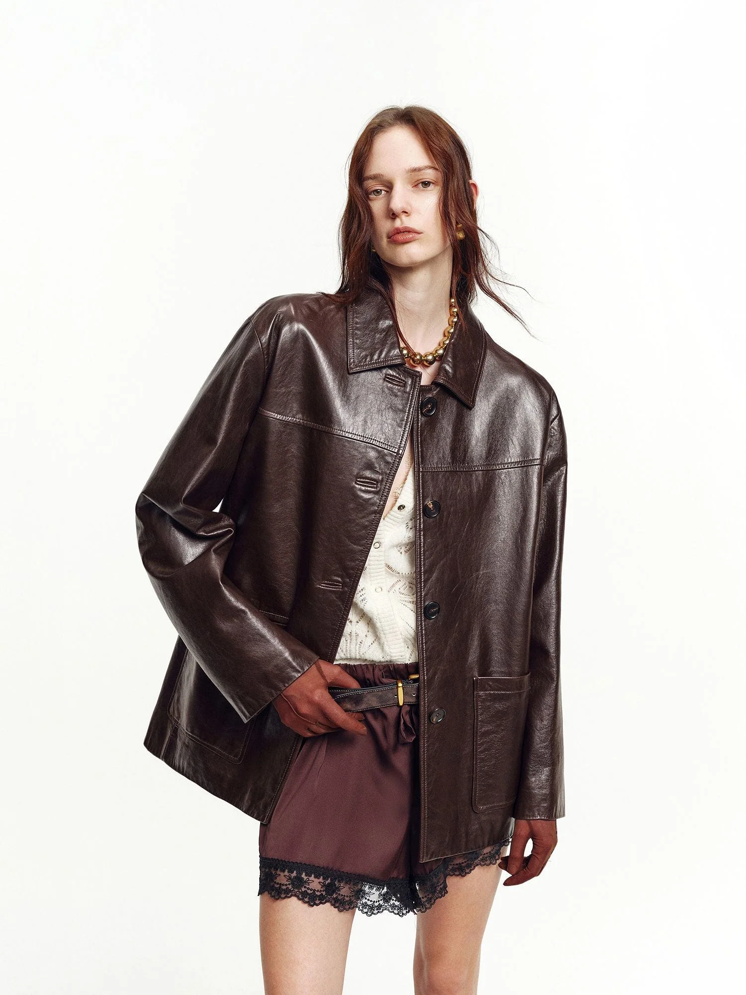 Leather Car Coat