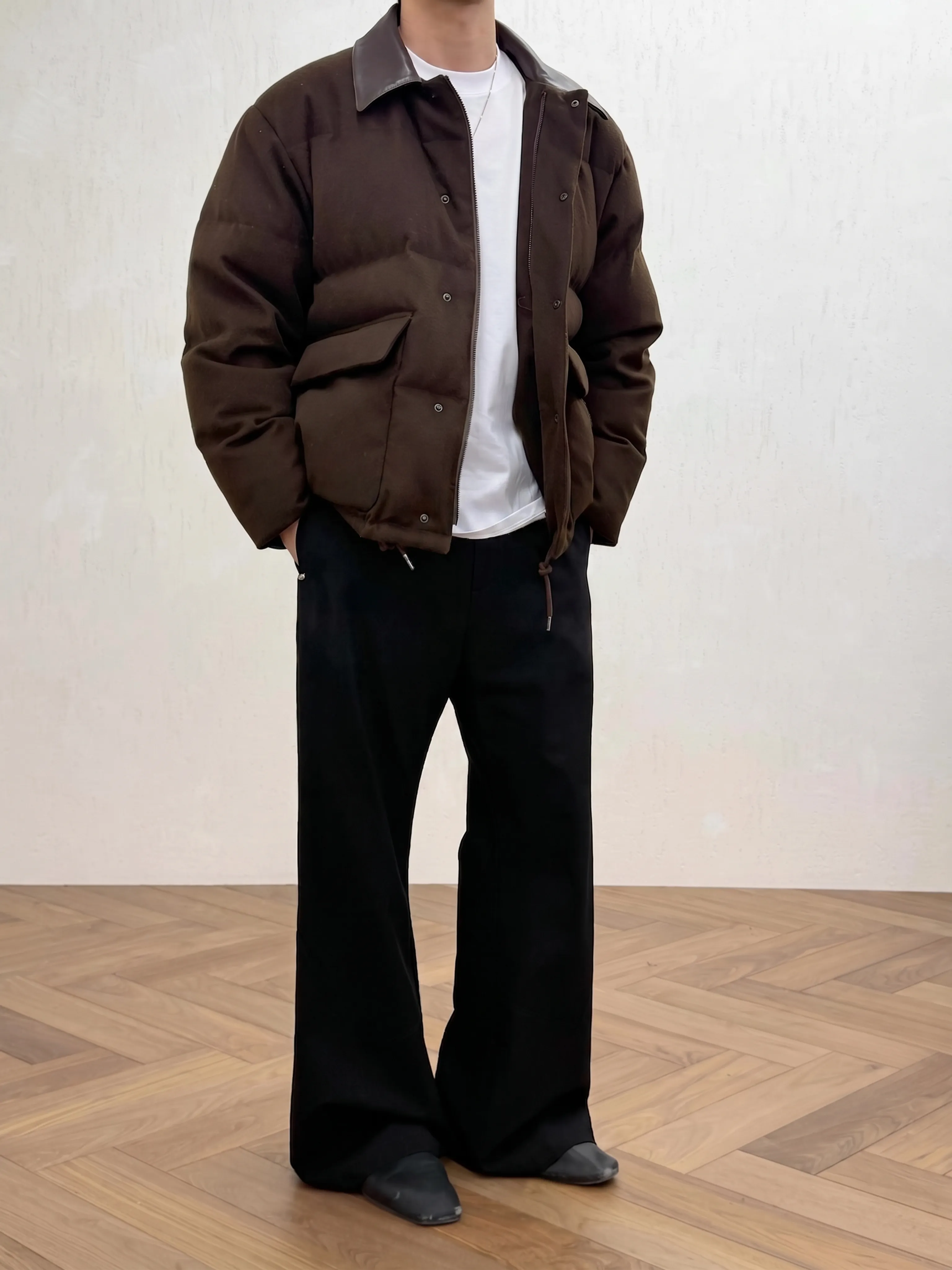 Leather Collar Puffer - Image 2