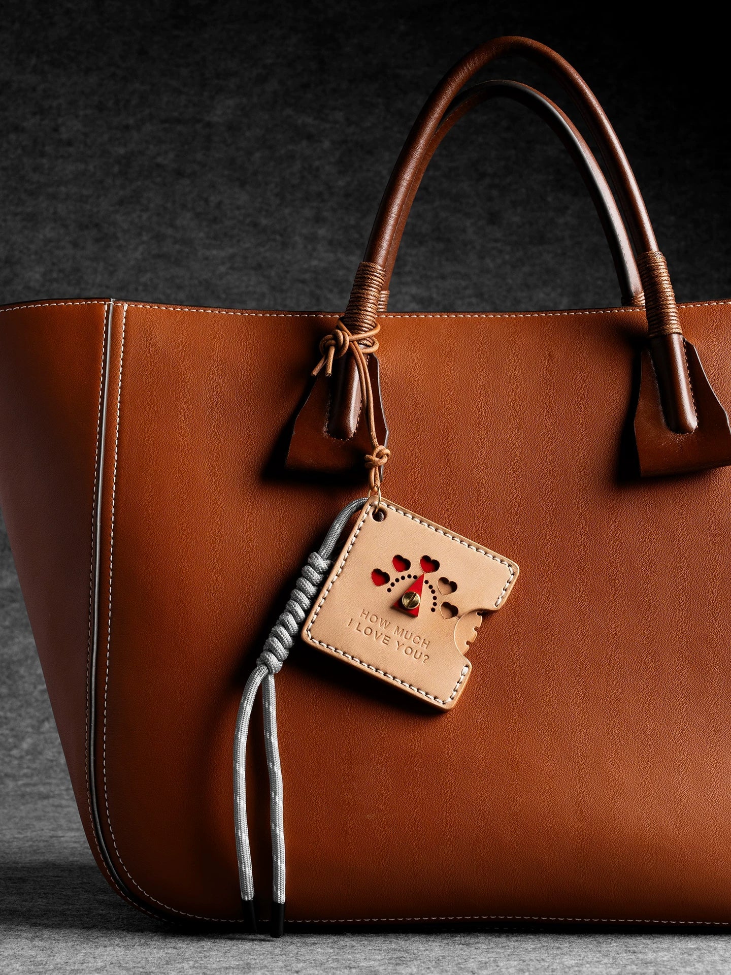 Leather Dial Bag Charm