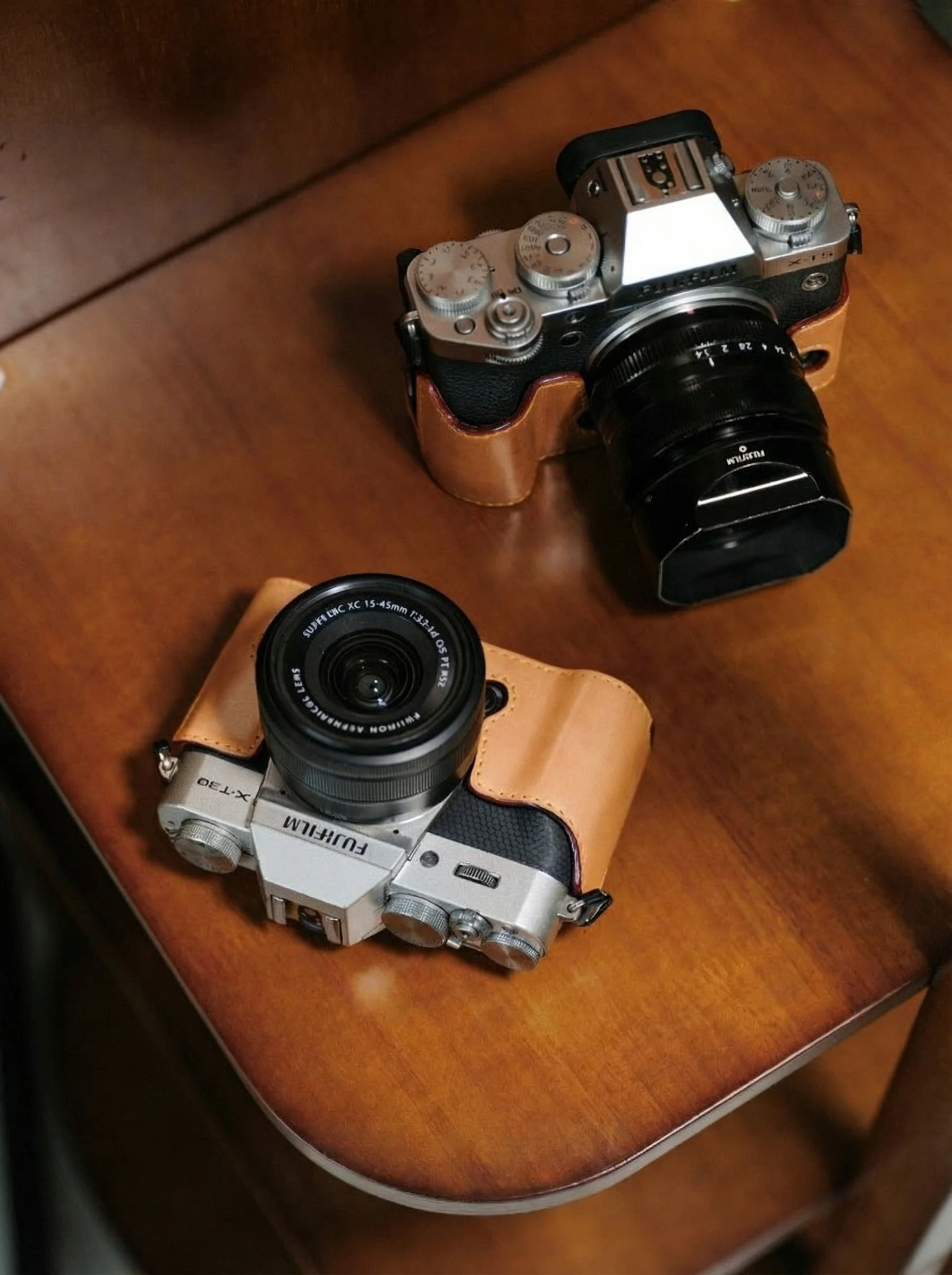 Leather Half Camera Case & Shoulder Strap
