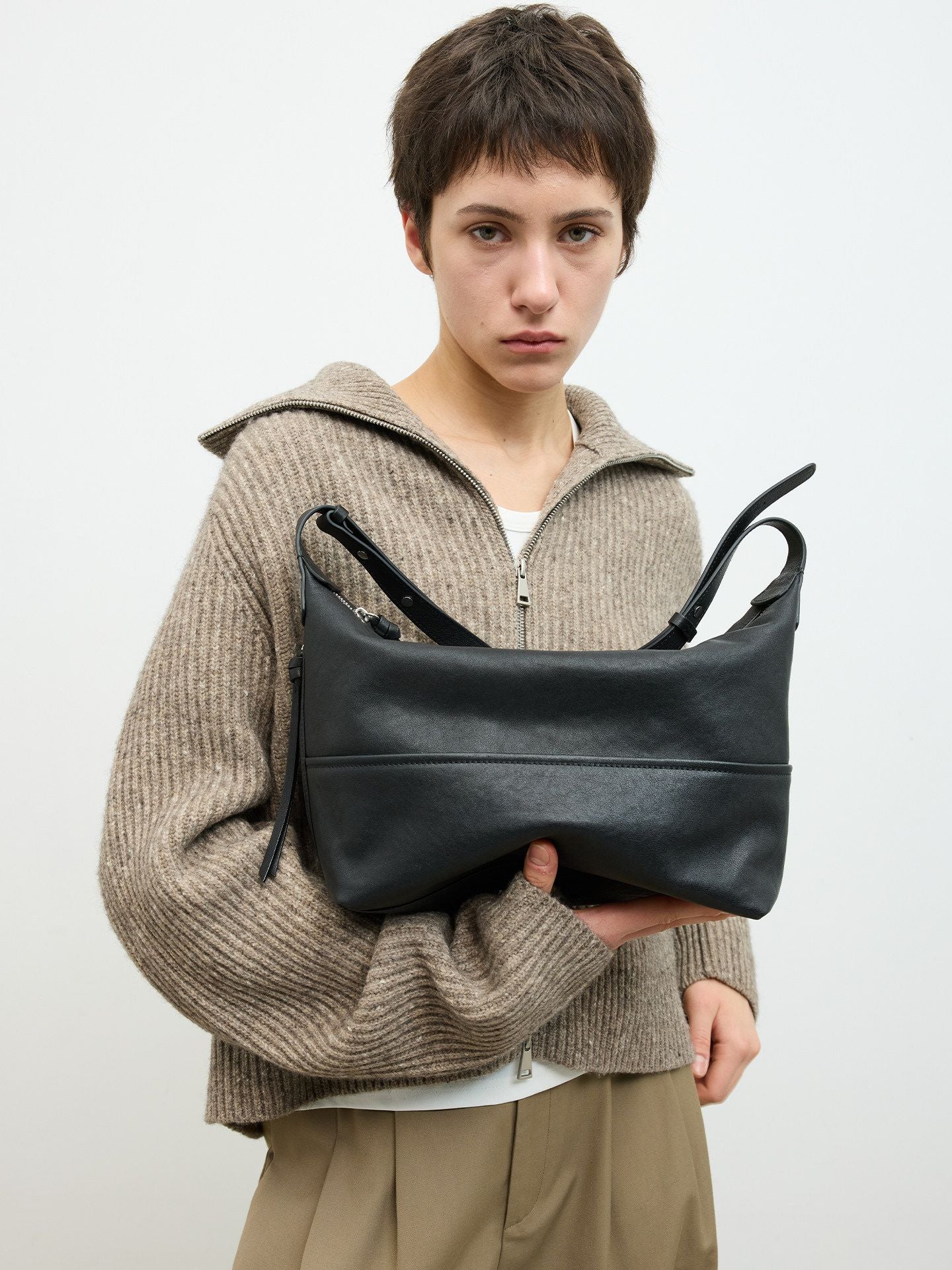 Leather Hobo Bag - Image 4
