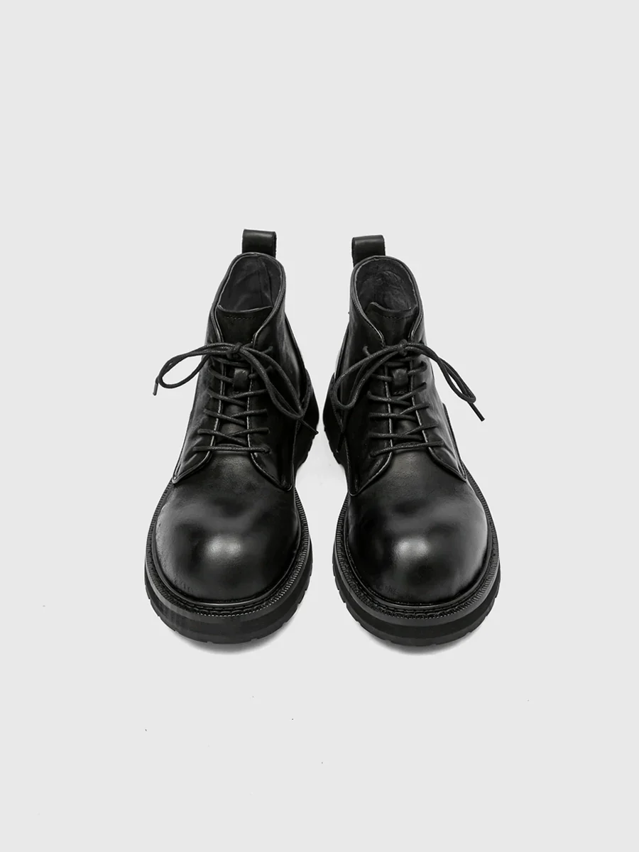 Leather Lace-Up Derby Boots - Image 2