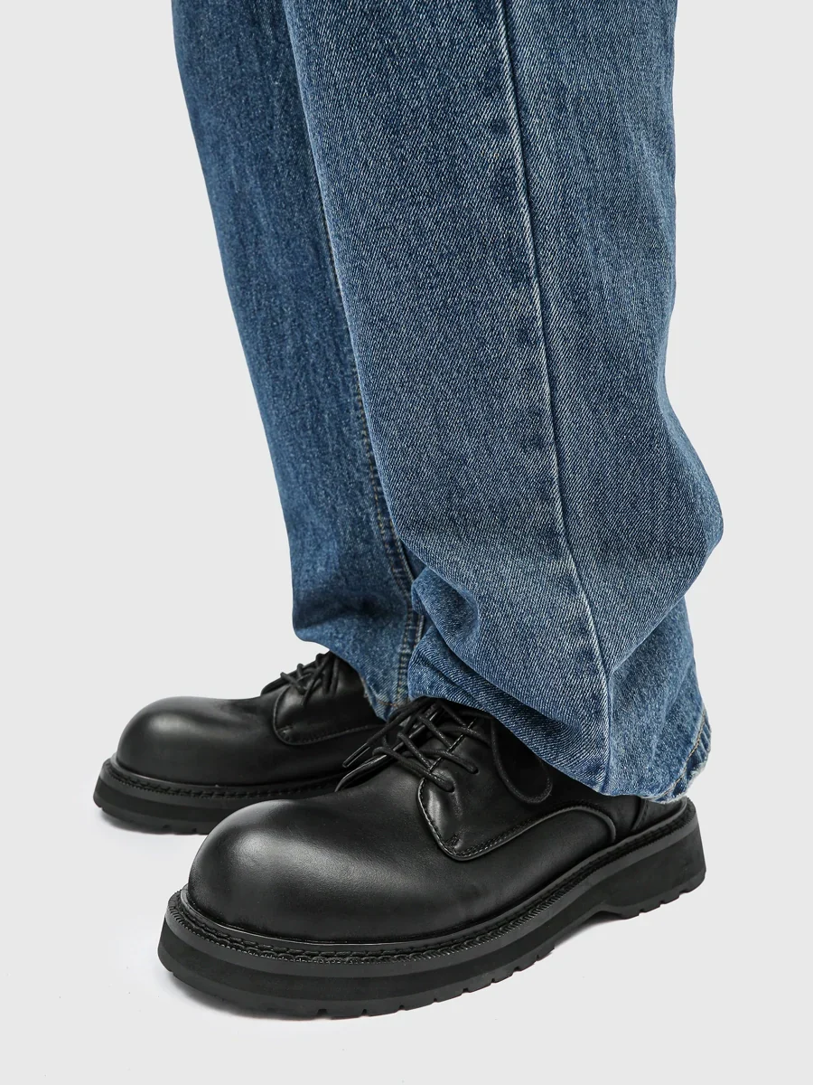 Leather Lace-Up Derby Boots - Image 6