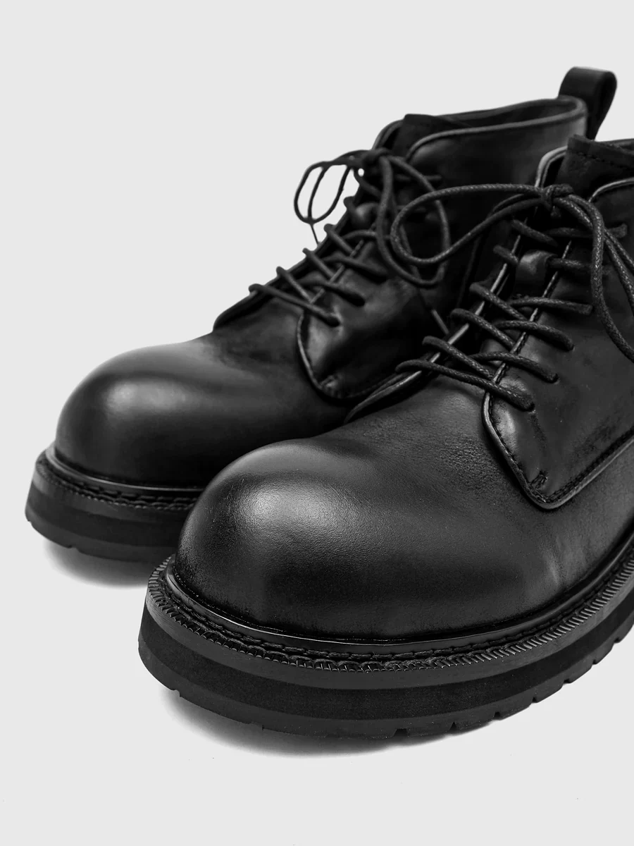 Leather Lace-Up Derby Boots - Image 7