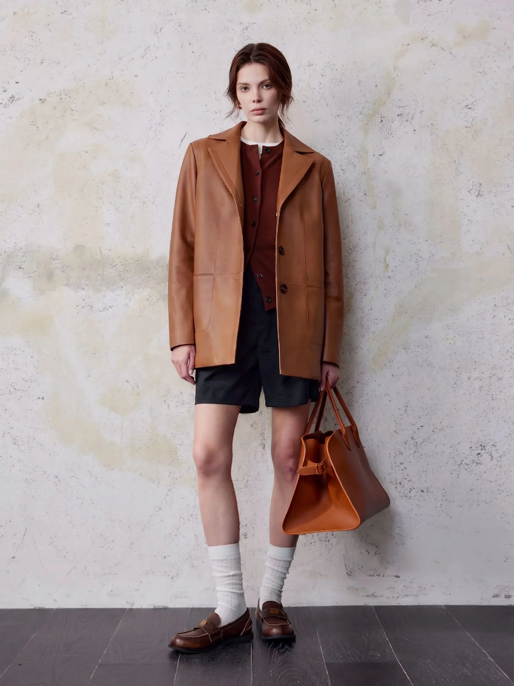 Leather Long Blazer - Image 8
