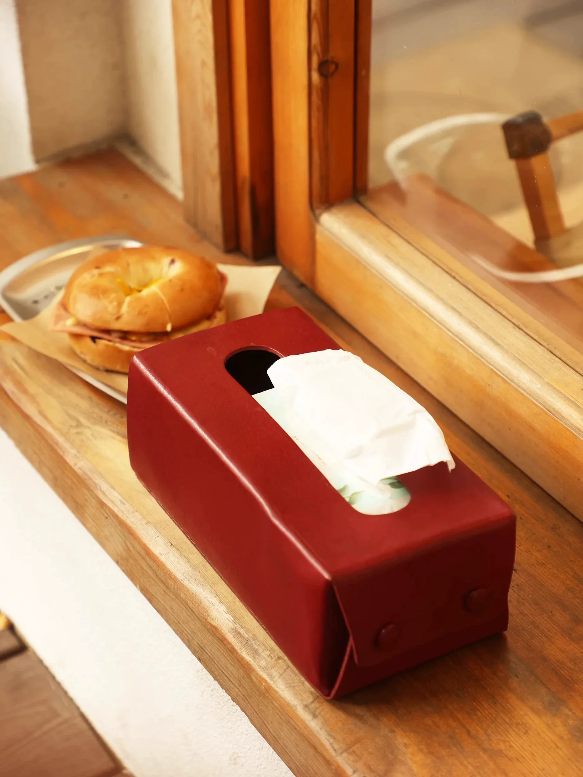 Leather-Look Tissue Box Cover