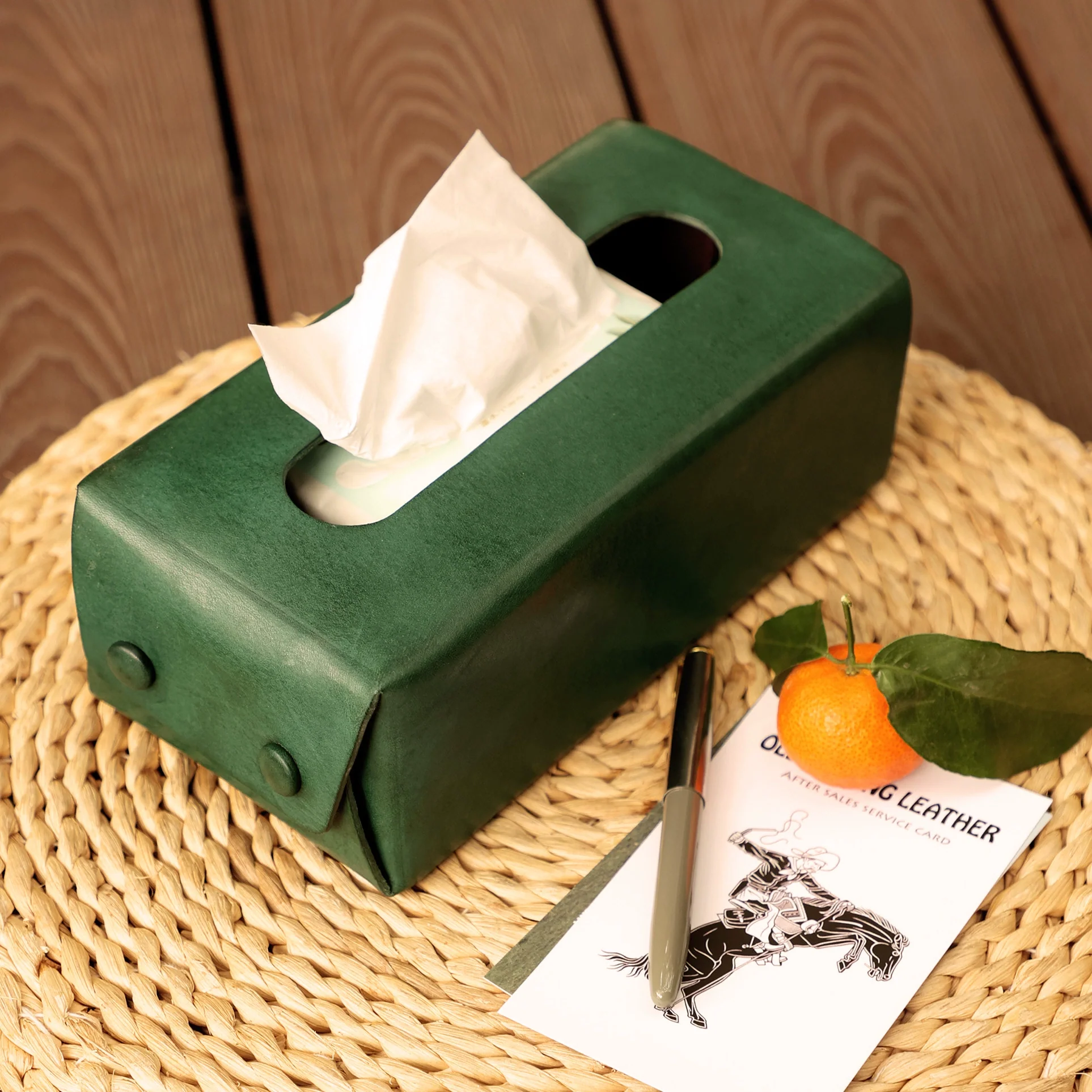 Leather-Look Tissue Box Cover - Image 6