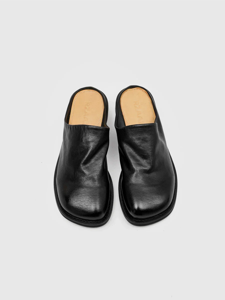Leather Mule Loafers - Image 2