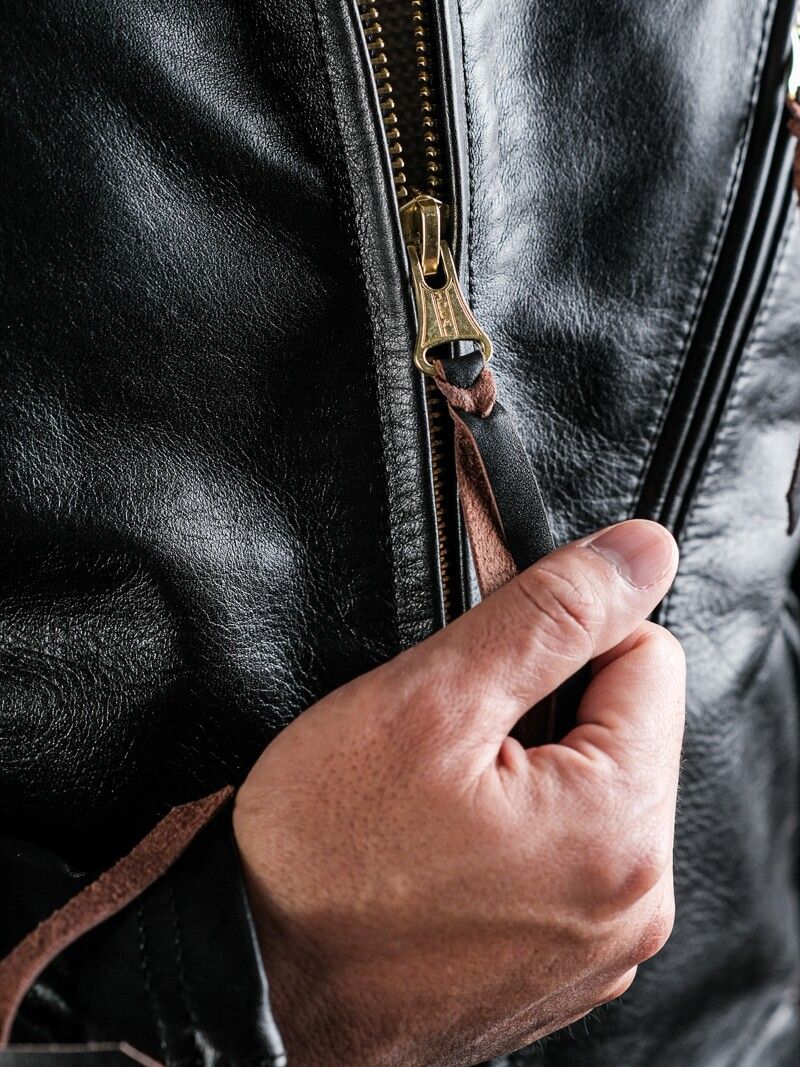 Leather Racing Jacket - Image 4