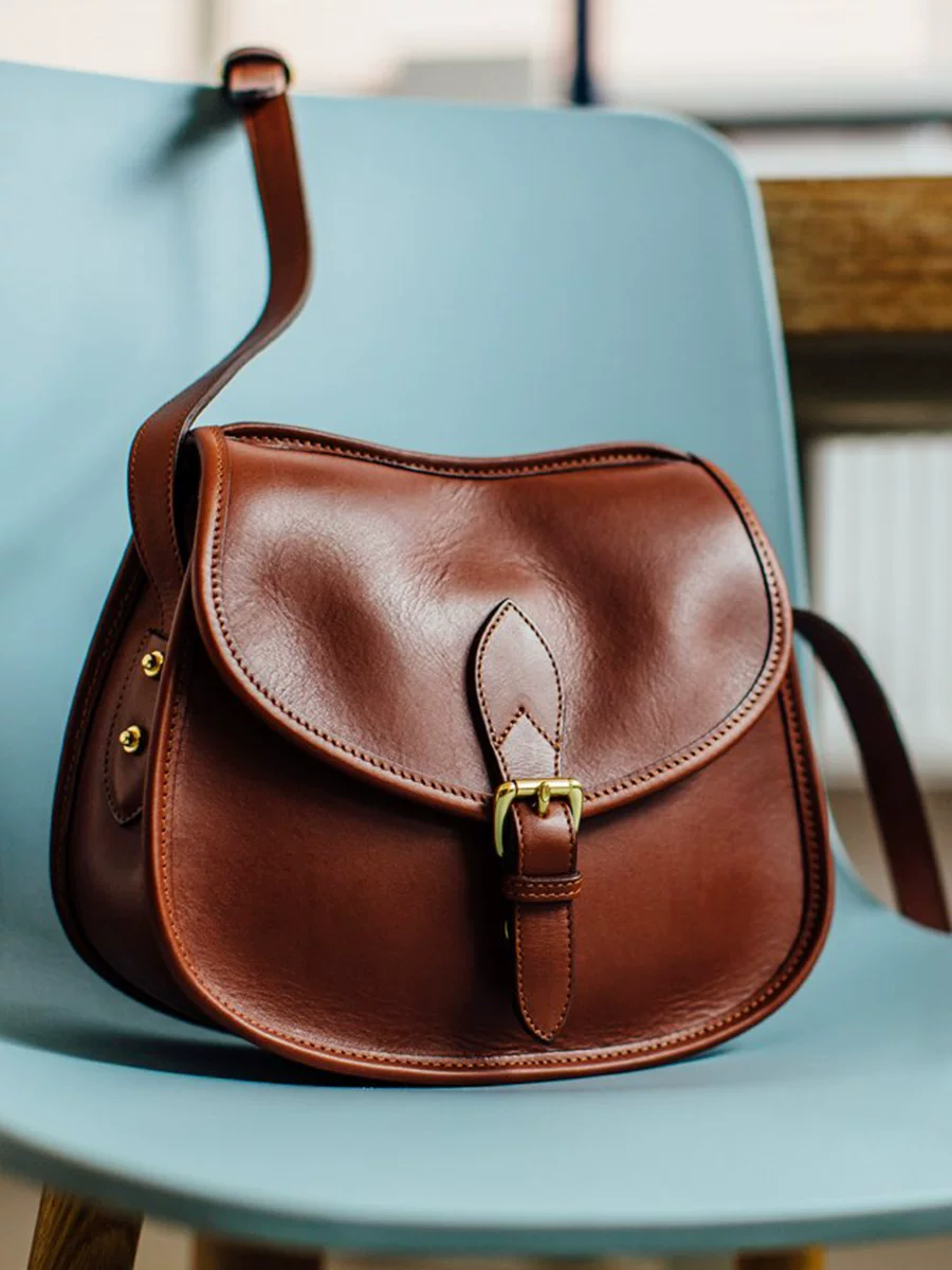 Leather Saddle Crossbody