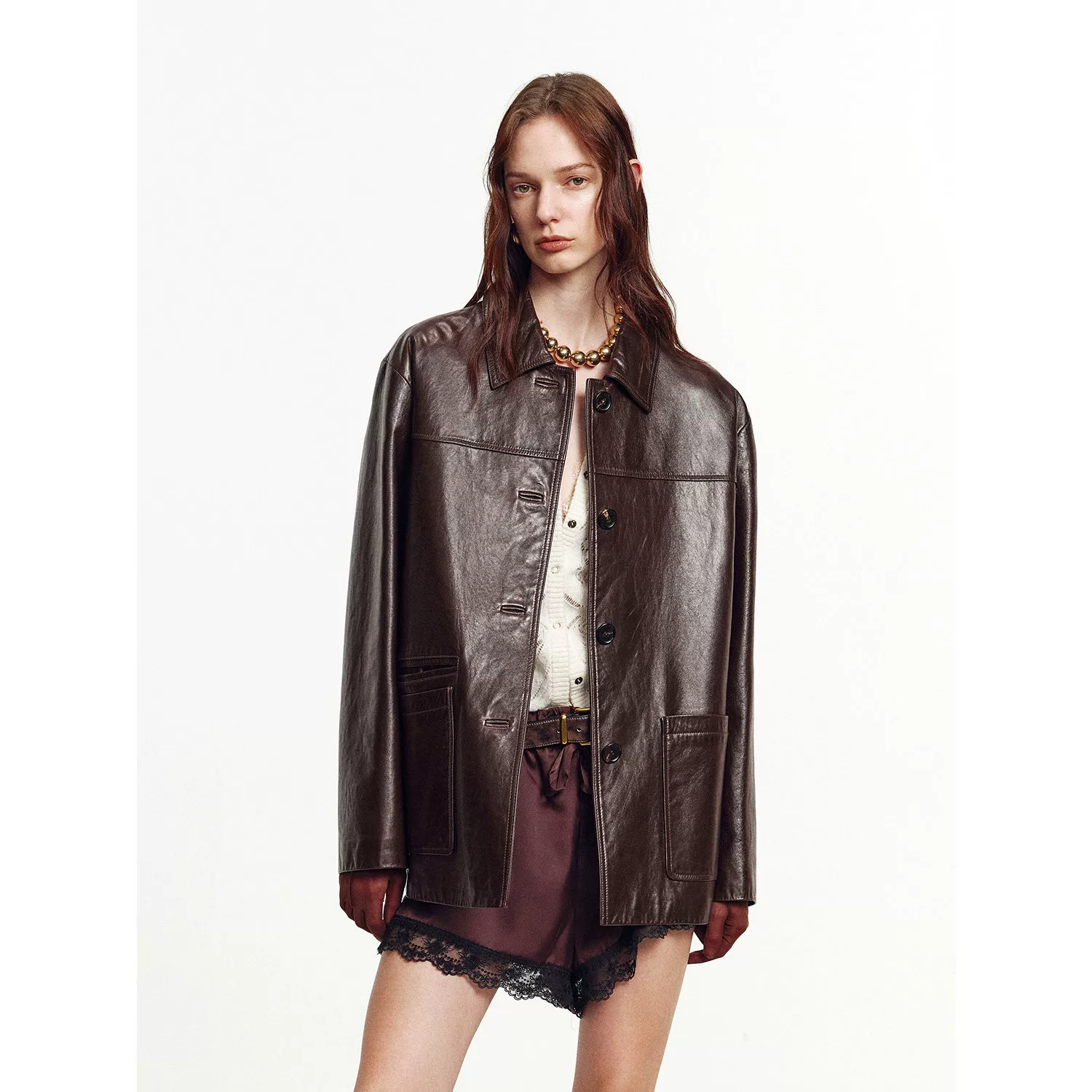 Leather Shirt Jacket - Image 6