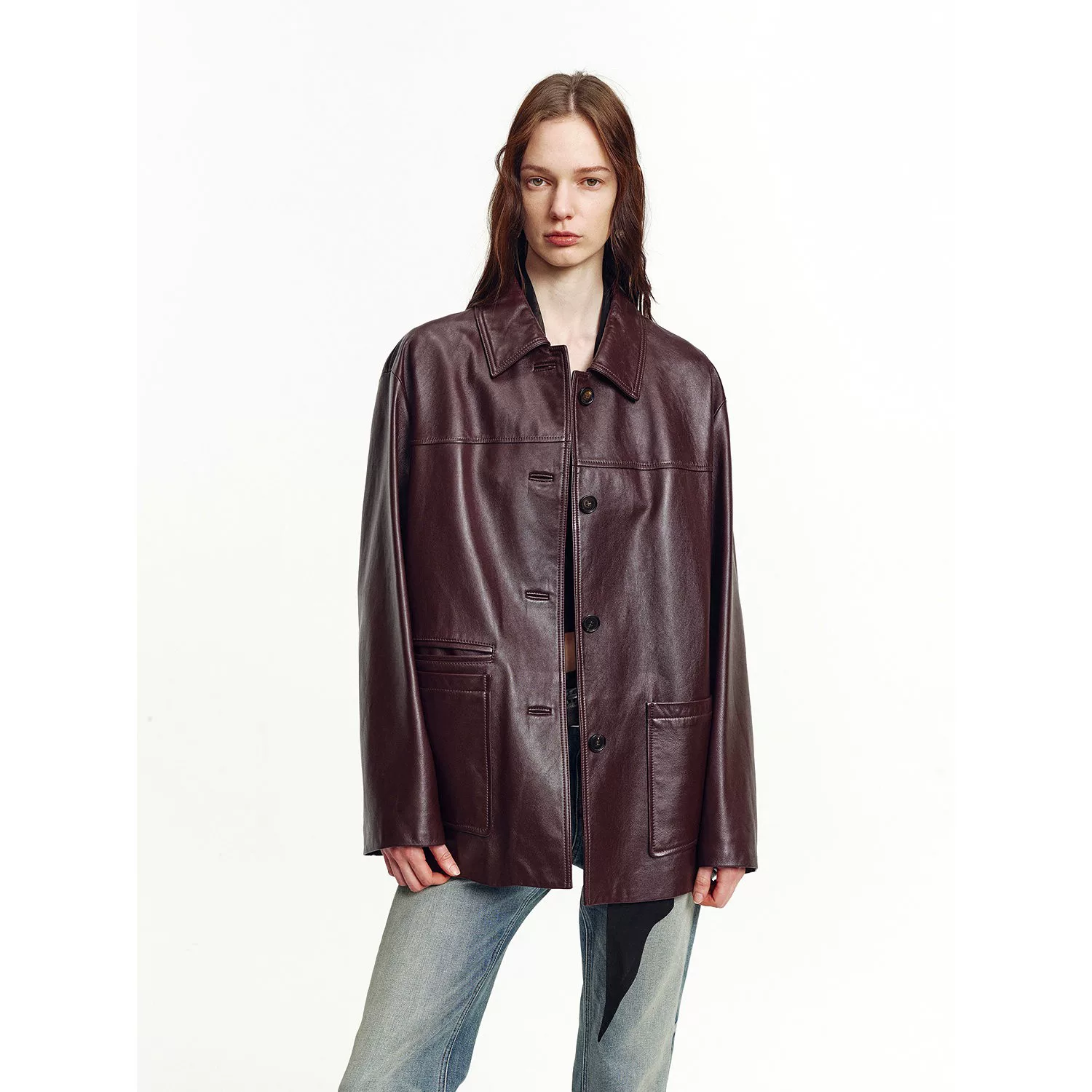 Leather Shirt Jacket - Image 7